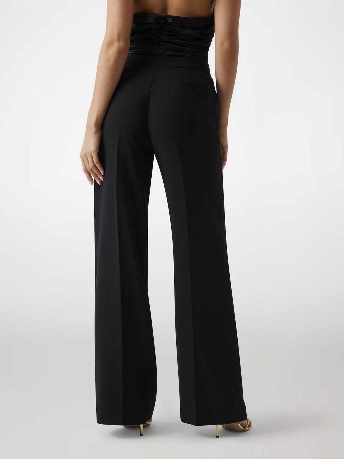 MARCIANO Pantalone Donna ELLA W/CHAIN STRAIGHT PANTS 5YGB01 7357A JBLK Jet Black A996