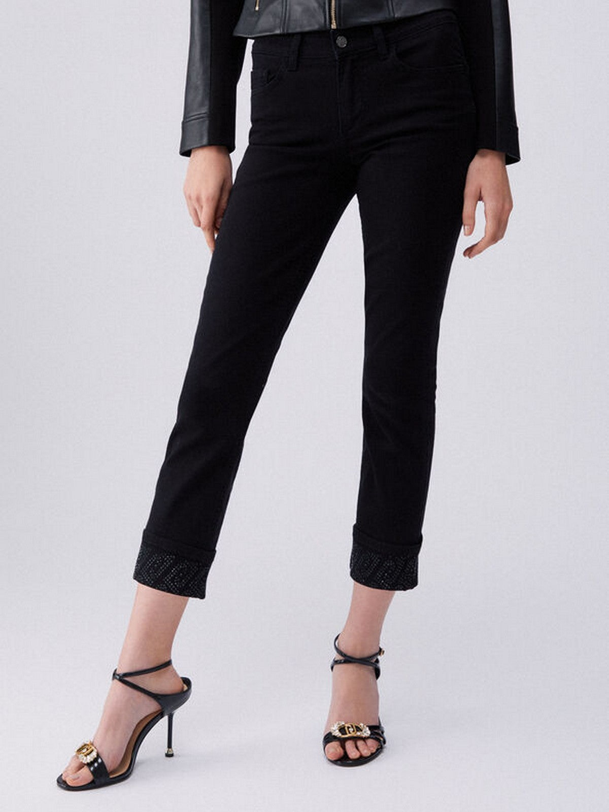 LIU JO BLUE DENIM Pantalone Donna UA6006T2594 22222 Nero gioboutiqueweb