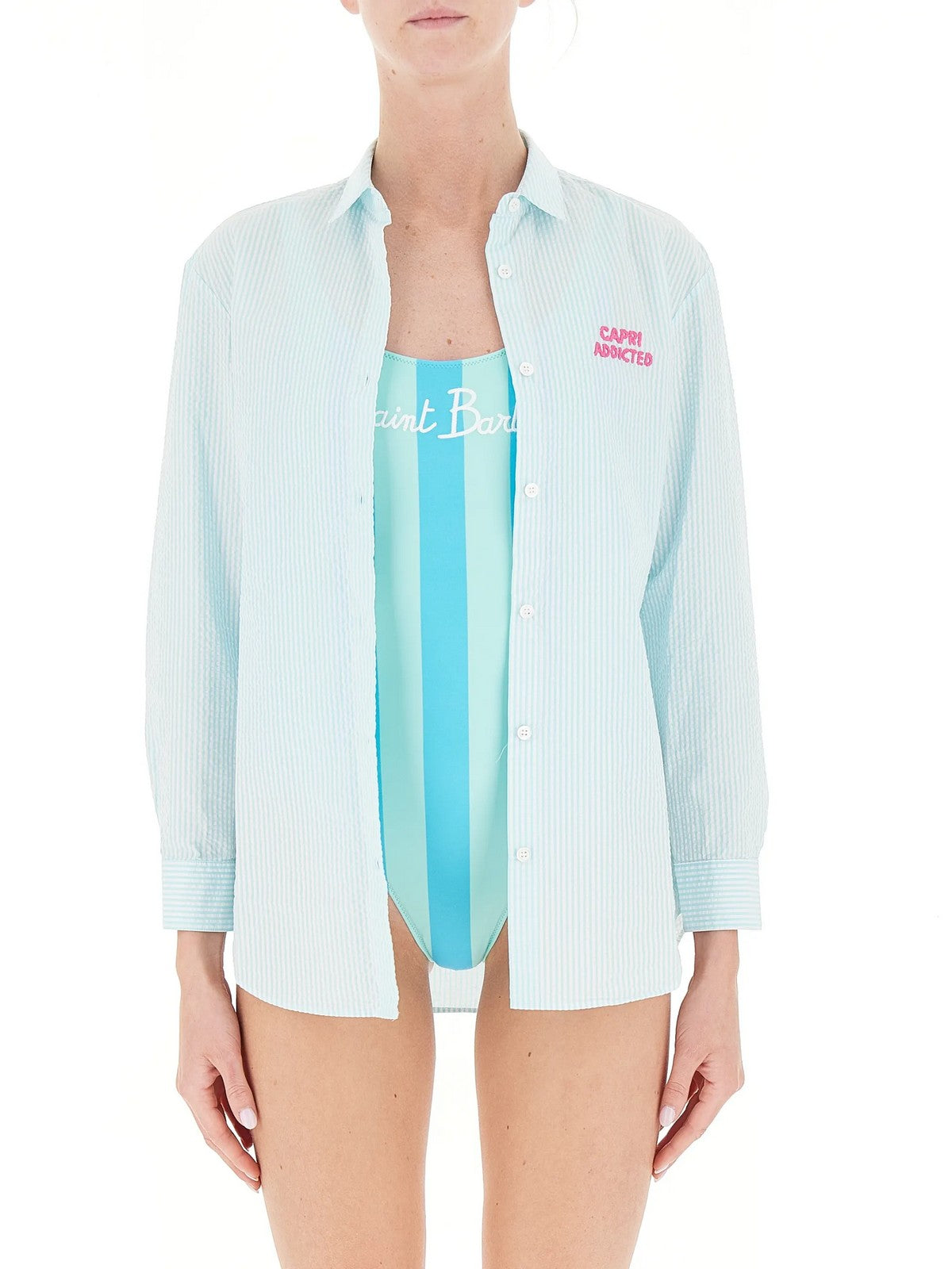 MC2 SAINT BARTH Camicia Donna BRIGITTE EMBRY 04928F Verde