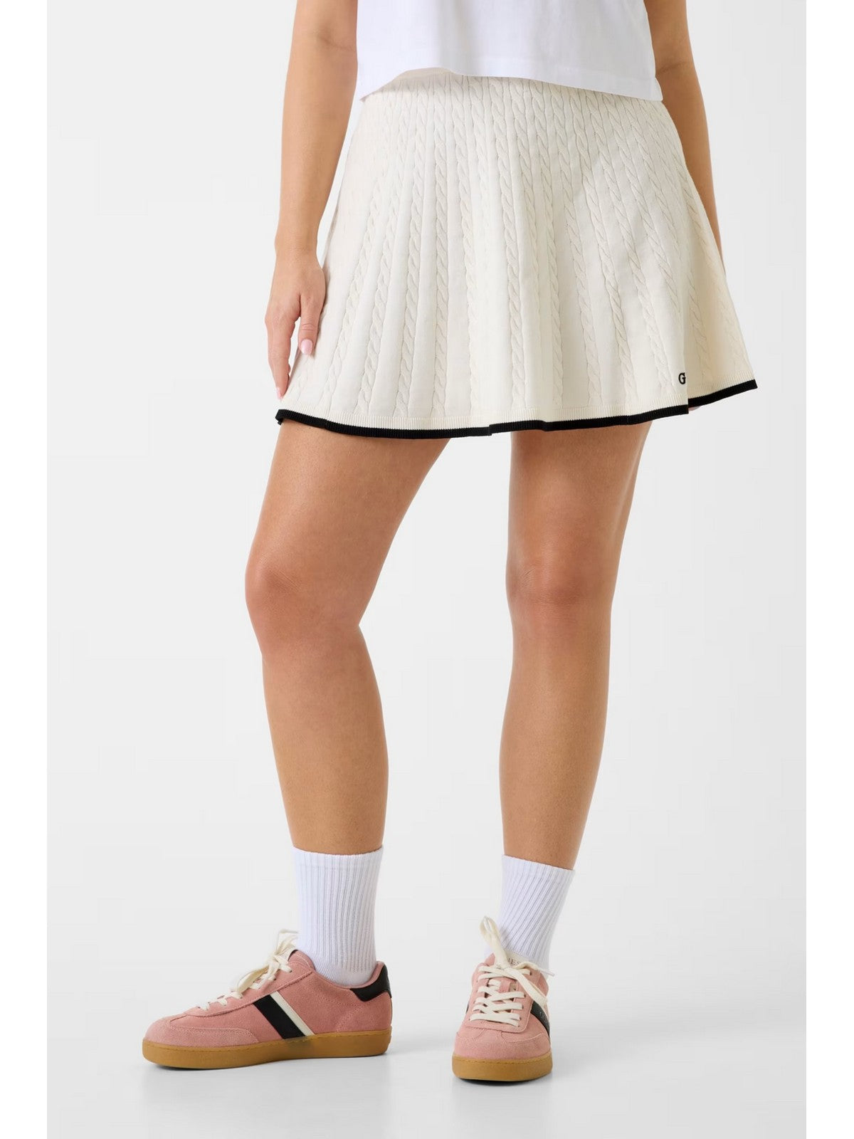 GUESS SPORT Gonna Donna SHARI SKIRT SWTR V6RD07 Z4652 G1O6 DOVE WHITE gioboutiqueweb