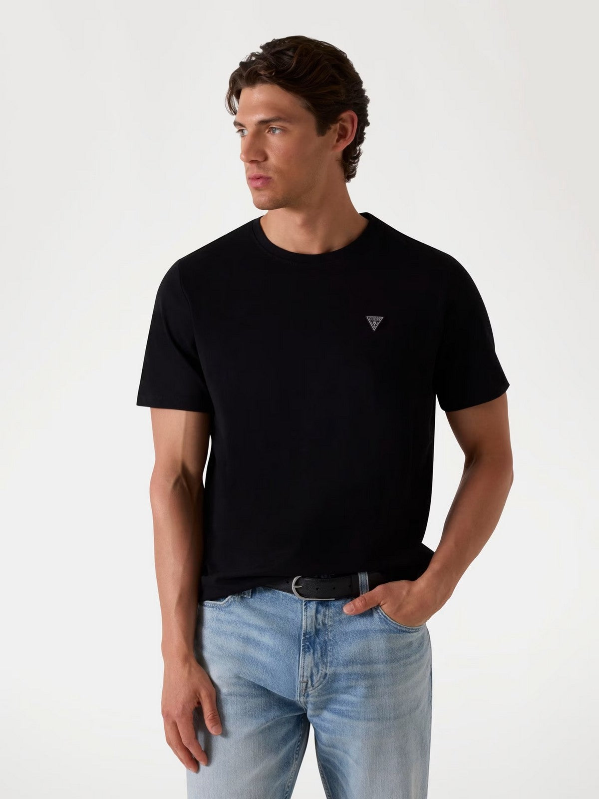 GUESS T-shirt Uomo SS CN PATCH TEE M4YI0A KCCM1 JBLK Jet Black A996