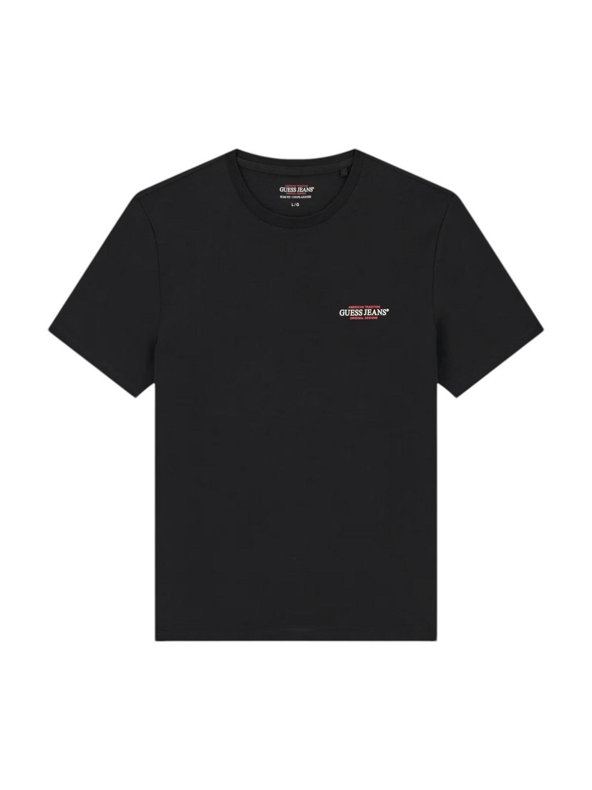 GUESS T-shirt Uomo GJ SS CN SLIM AMERICAN TR TEE M4YI55 K8HM0 JBLK Jet Black A996 gioboutiqueweb
