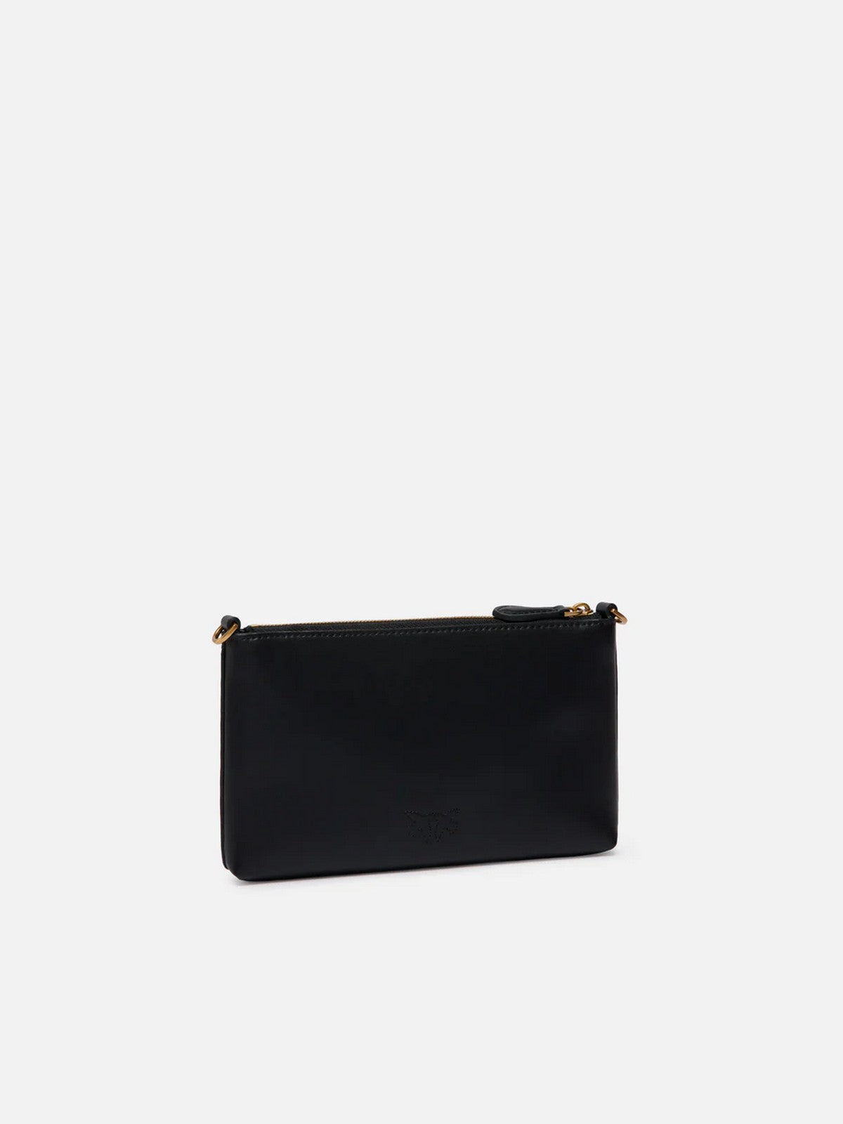PINKO Pochette Donna FLAT HORIZONTAL MINI VITELLO S 104277-A0F1 Z99Q NERO-ANTIQUE GOLD gioboutiqueweb