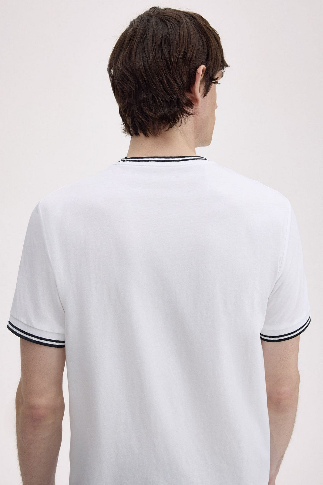 FRED PERRY T-shirt Uomo FP TWIN TIPPED T-SHIRT FP-M1588V 100 WHITE