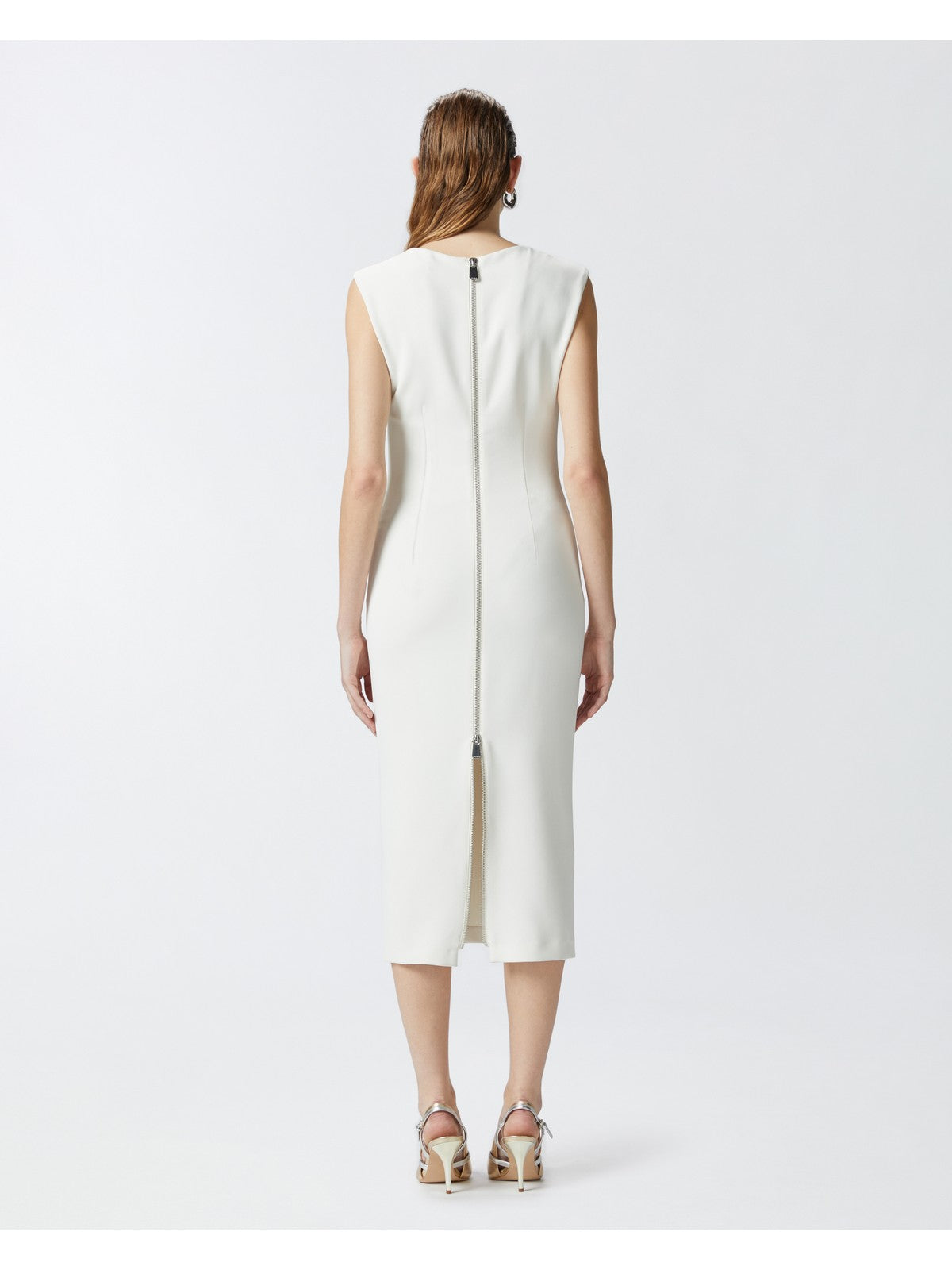 PINKO Abito Donna Valensole Abito Crepe Stretch 103960-A20A Z10 Bianco gioboutiqueweb