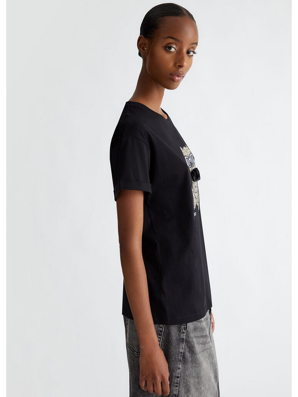 LIU JO WHITE T-Shirt e Polo Donna WF4411J5904 N9940 Nero gioboutiqueweb