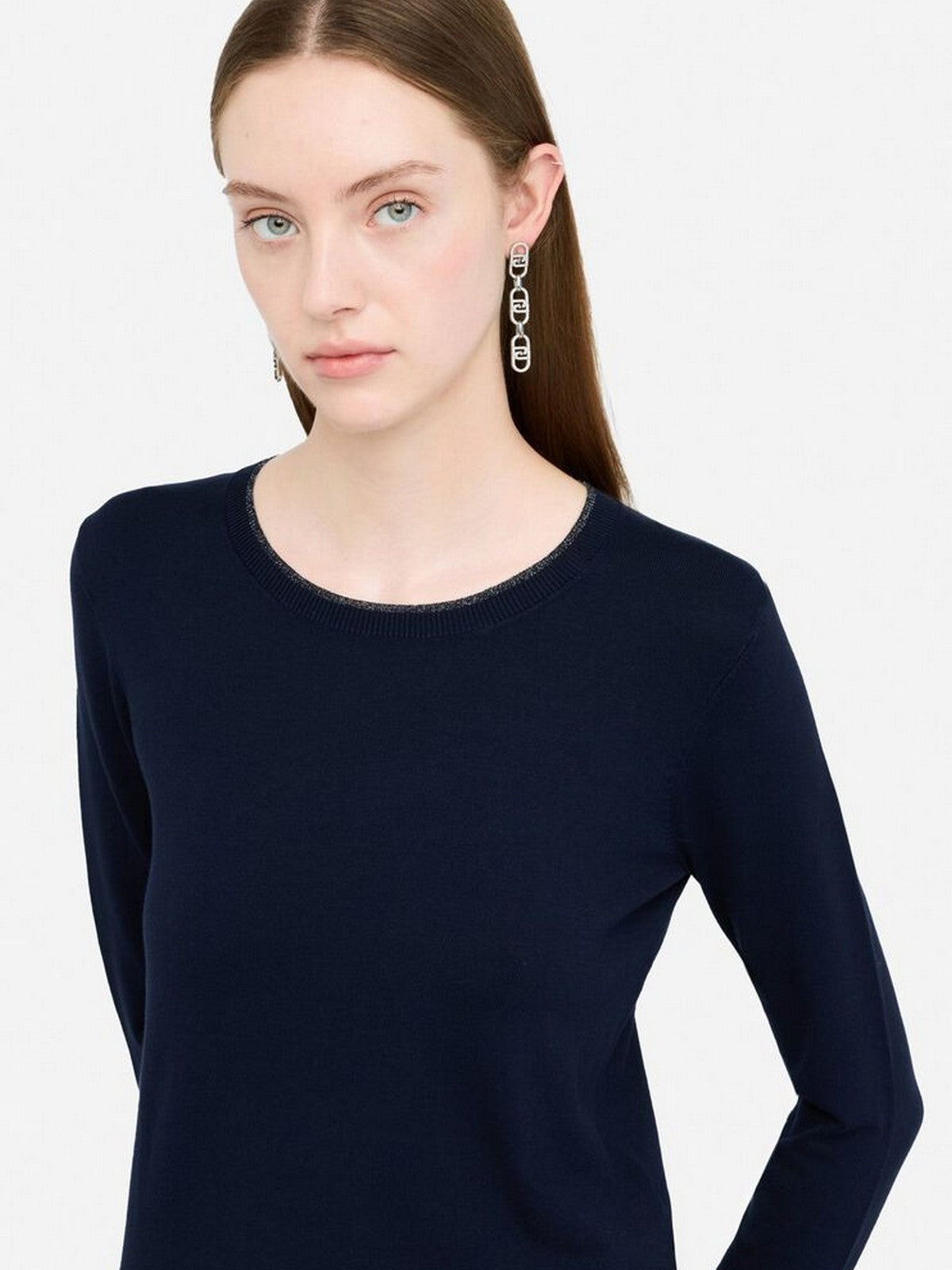 LIU JO WHITE Maglia Donna MF5226MS49I 93932 Navel blue