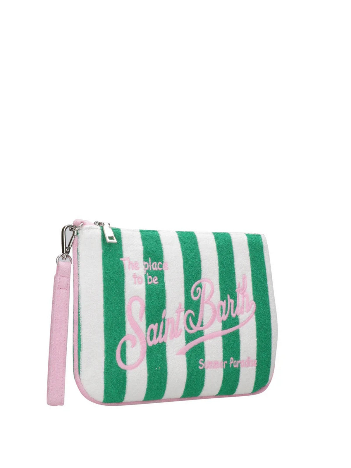 MC2 SAINT BARTH Pochette Donna PARISIENNE SPONGE N 00177F Verde gioboutiqueweb