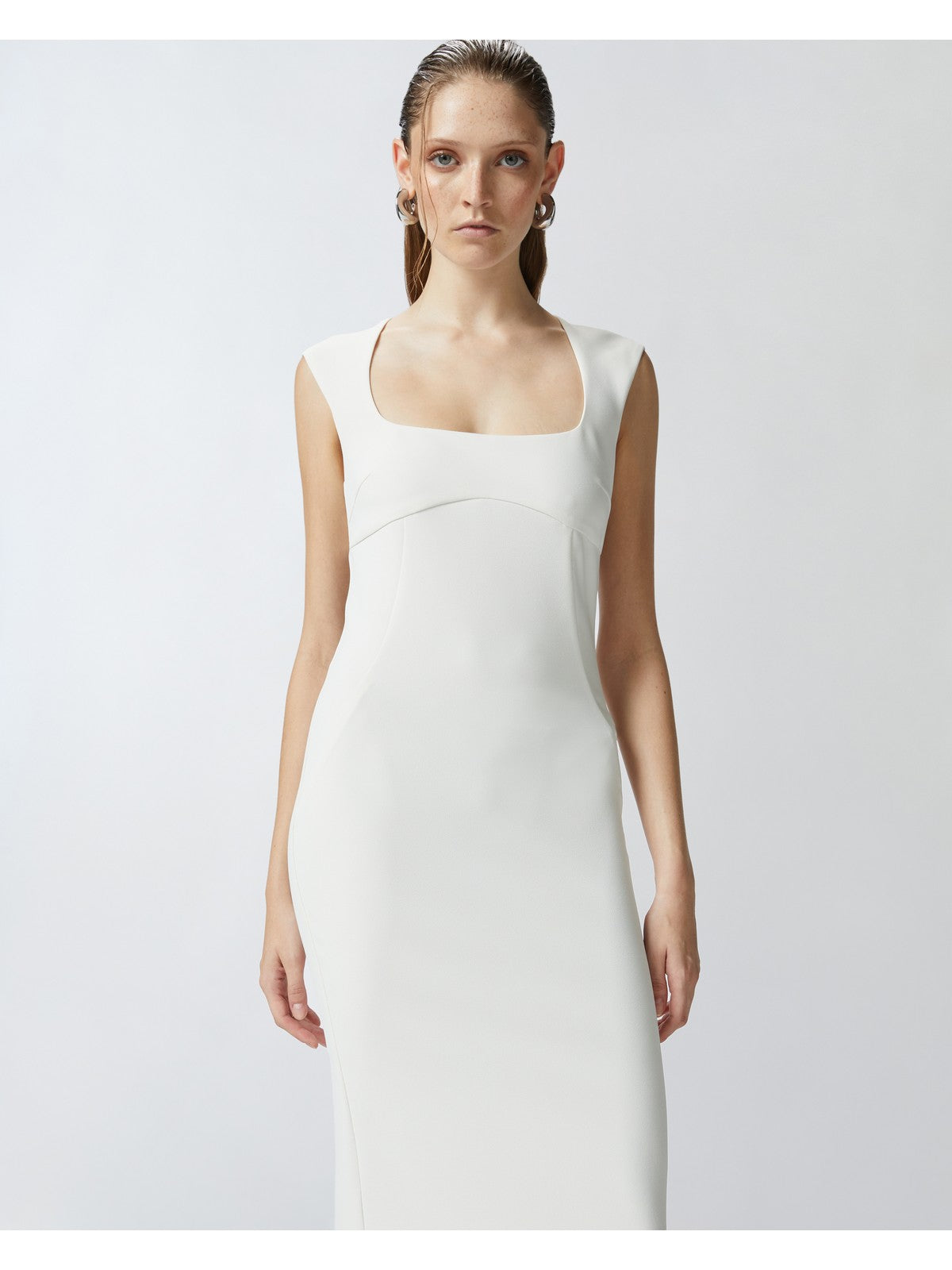 PINKO Abito Donna Valensole Abito Crepe Stretch 103960-A20A Z10 Bianco gioboutiqueweb