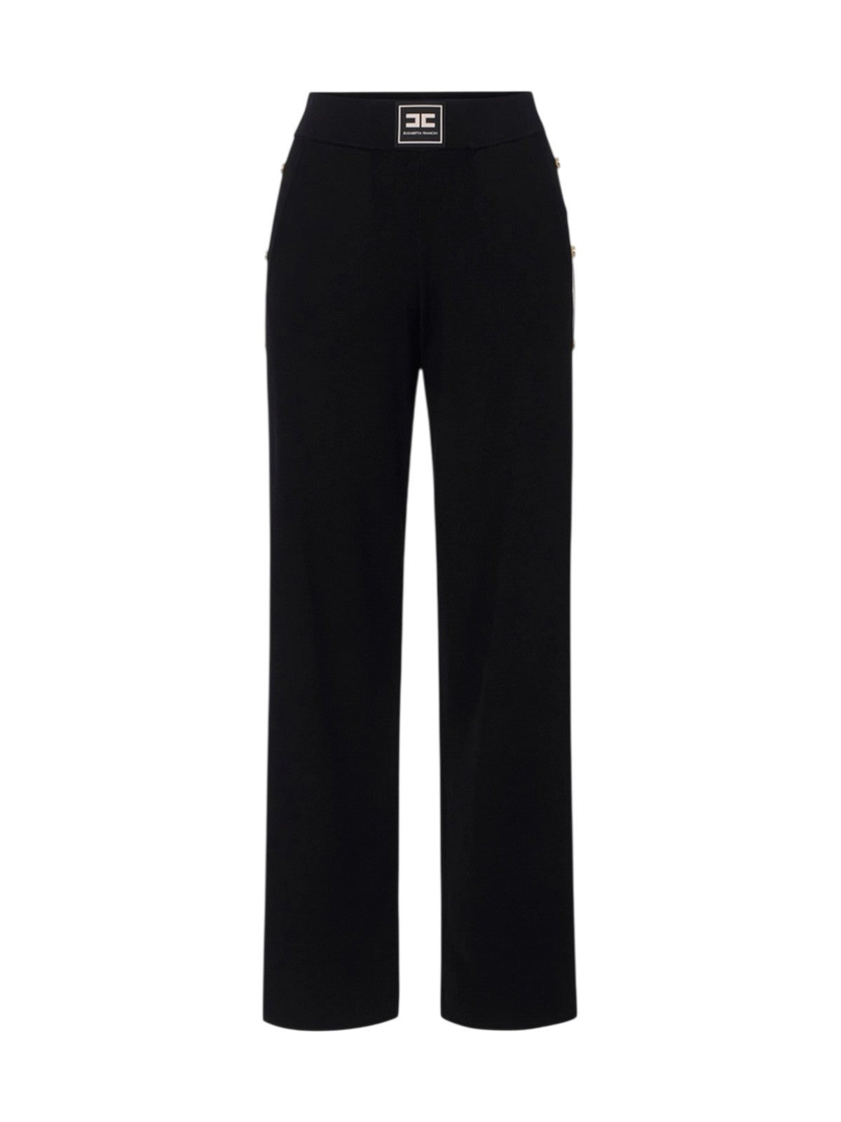 ELISABETTA FRANCHI Pantalone Donna KP74S61E2 685 NERO/BURRO gioboutiqueweb