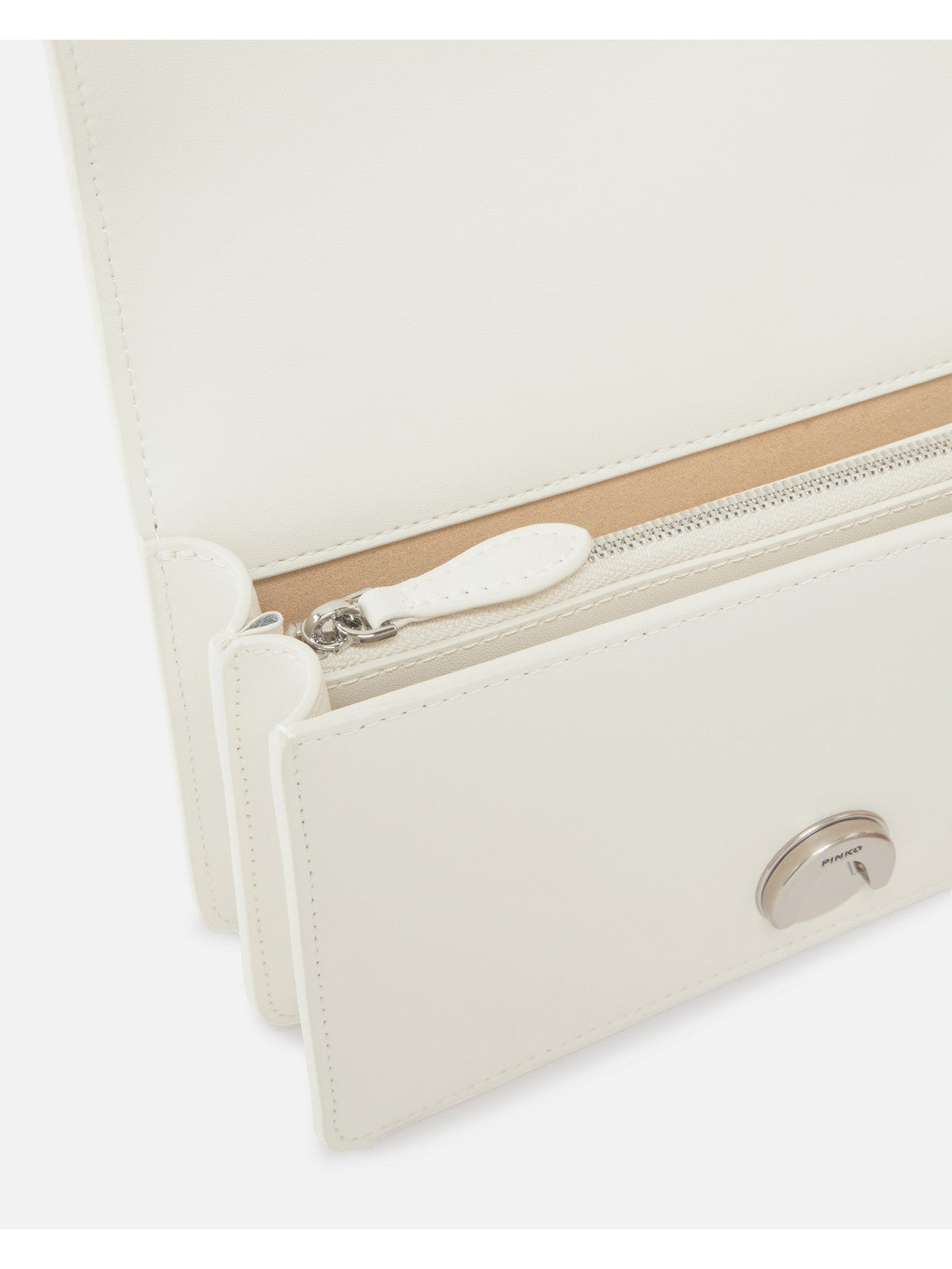 PINKO Borsa Donna Love One Mini Dc Vitello Seta 100074-A0F1 Z14O BIANCO SETA-OLD SILVER gioboutiqueweb