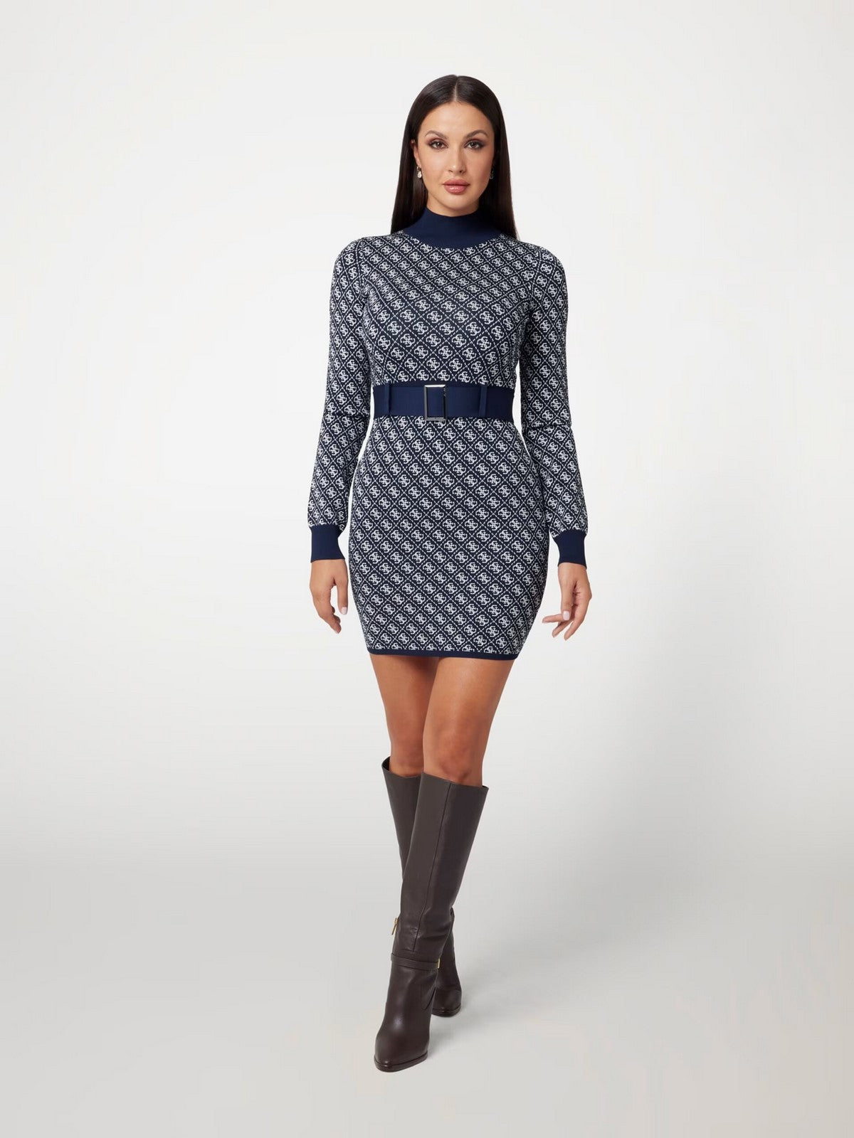 Guess Woman dress Lise 4G LS Belted Dress Swr W4BK43 Z37K0 FB7G Blue