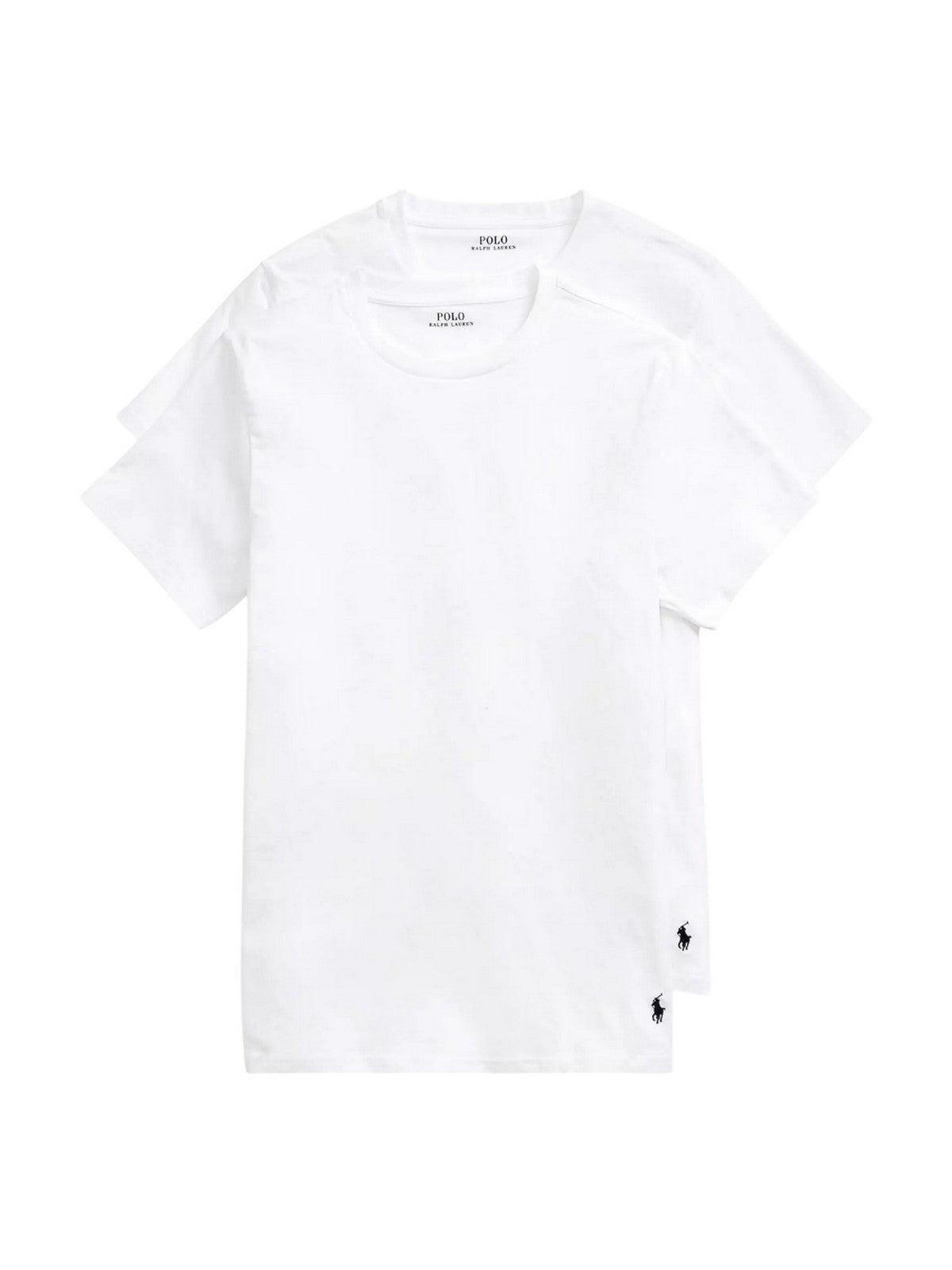 POLO RALPH LAUREN T-shirt Uomo CLASSIC-2 PACK-CREW UNDERSHIRT 714835960 002 2PK WHITE/WHITE gioboutiqueweb