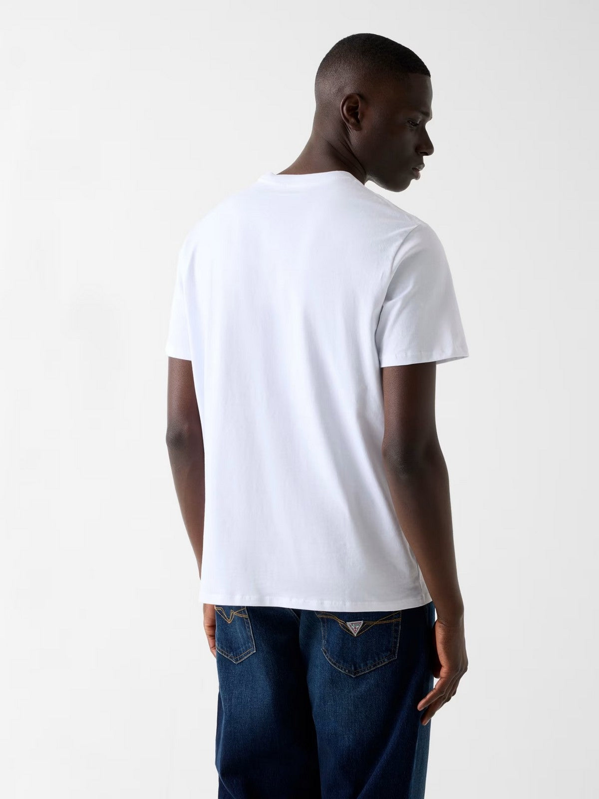 GUESS T-shirt Uomo SS BSC SHIMMER QUATTRO G TEE M6RI03 I3Z14 G011 PURE WHITE gioboutiqueweb