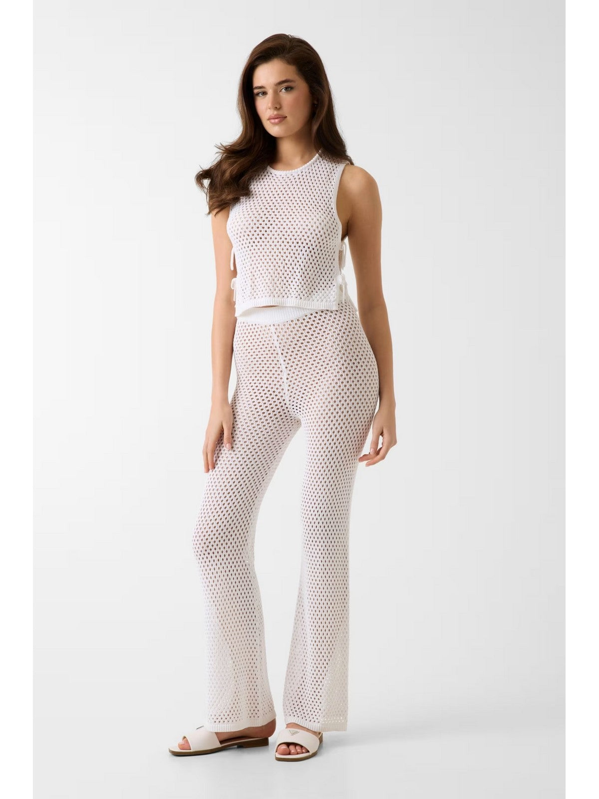 GUESS BEACHWEAR Pantalone Donna LUNA PANT SWRT E6GB05 Z5632 G1CR PALE PEARL gioboutiqueweb
