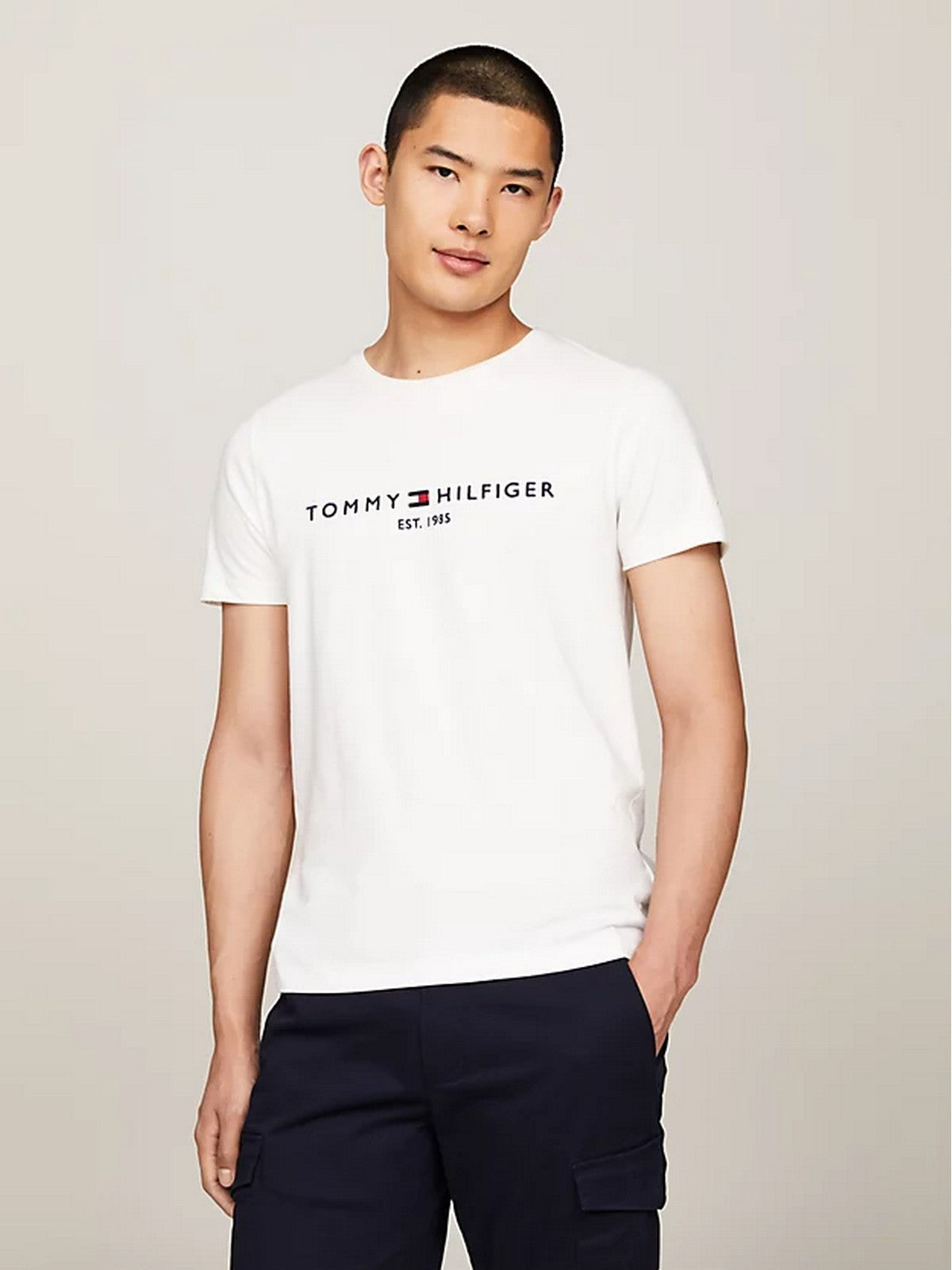 TOMMY HILFIGER T-Shirt e Polo Uomo MW0MW11465 118 Bianco