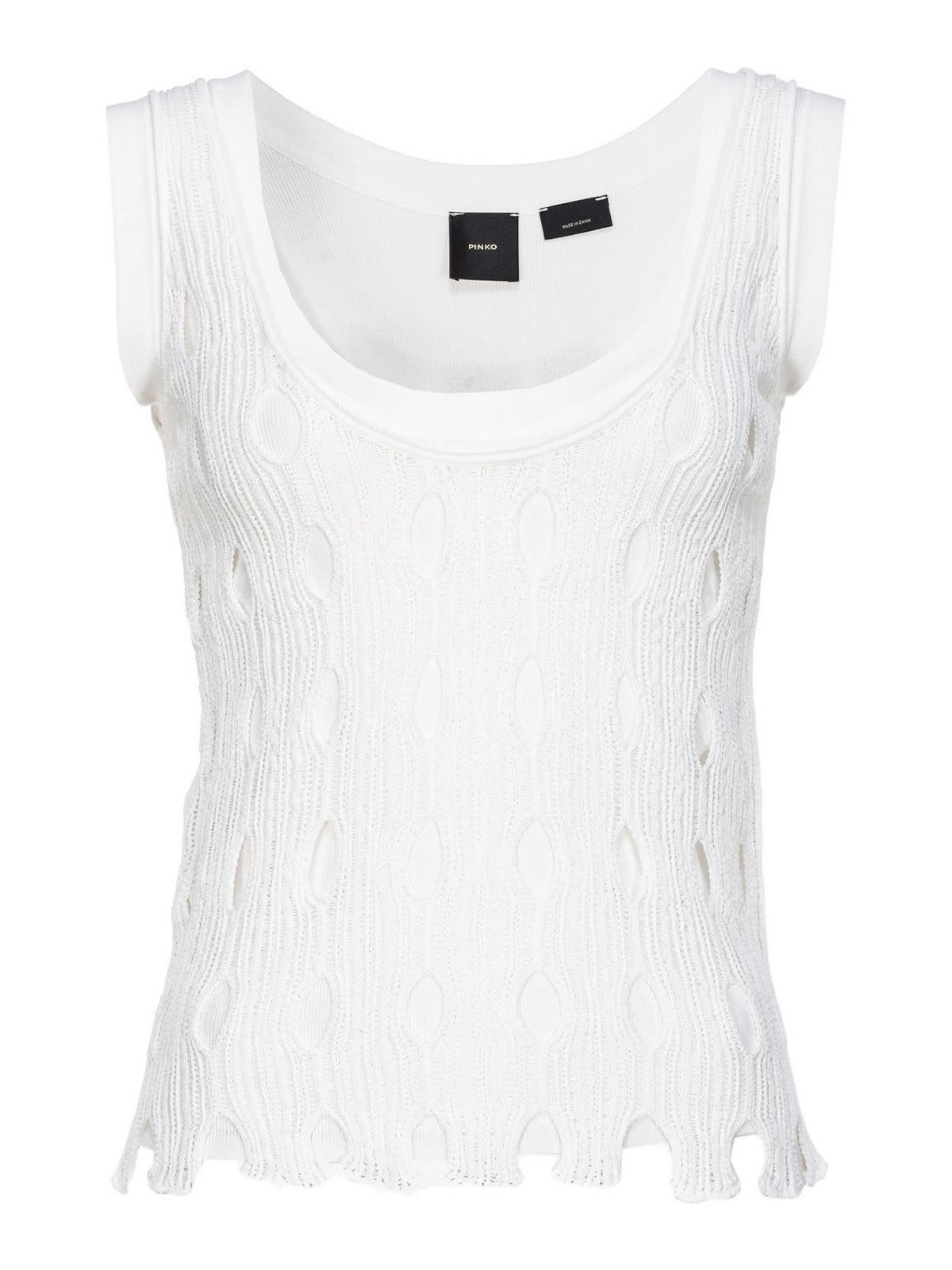 PINKO Canotta Donna Rambo 103468-A1UN Z04 Bianco gioboutiqueweb
