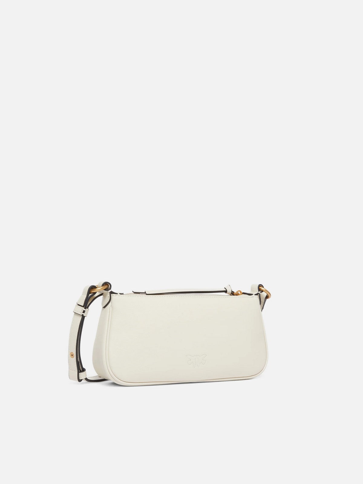 PINKO Borsa Donna HALF MOON HORIZONTAL MINI VITE 105069-A0QO Z14Q BIANCO SETA-ANTIQUE GOLD gioboutiqueweb