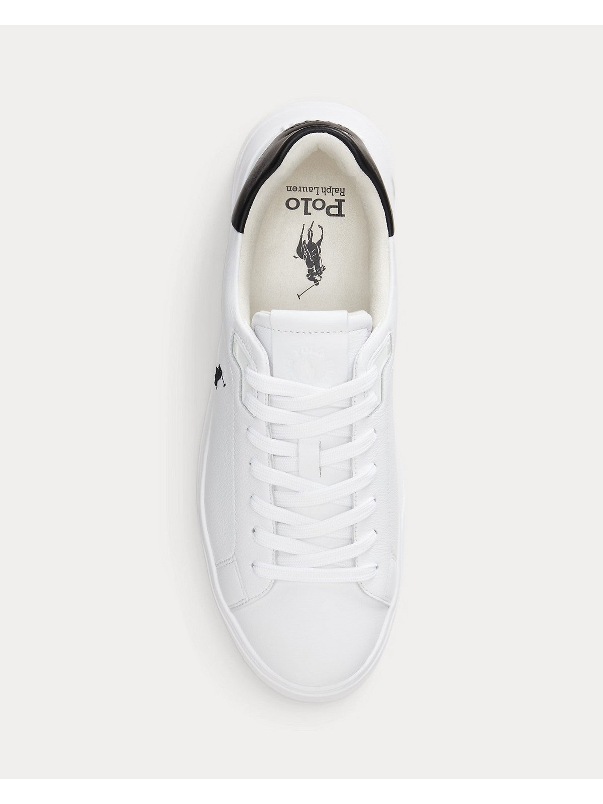 POLO RALPH LAUREN Sneaker Uomo RLITE COURT-SNEAKERS-LOW TOP LACE 809974097 002 WHITE/BLACK gioboutiqueweb