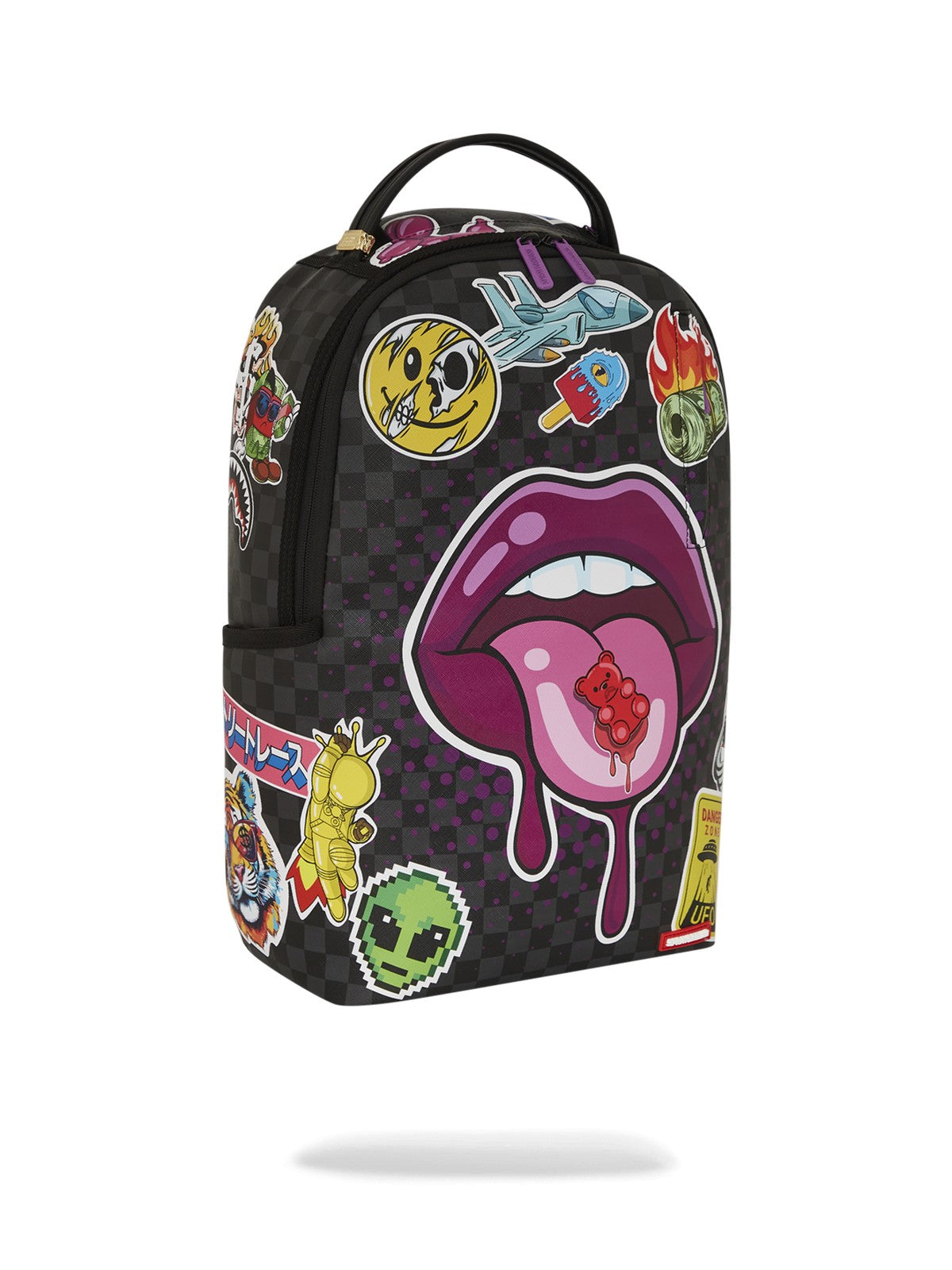 SPRAYGROUND Zaino Uomo LIPS SMACK DOWN DLXSV BACKPACK 910B7581NSZ Nero gioboutiqueweb