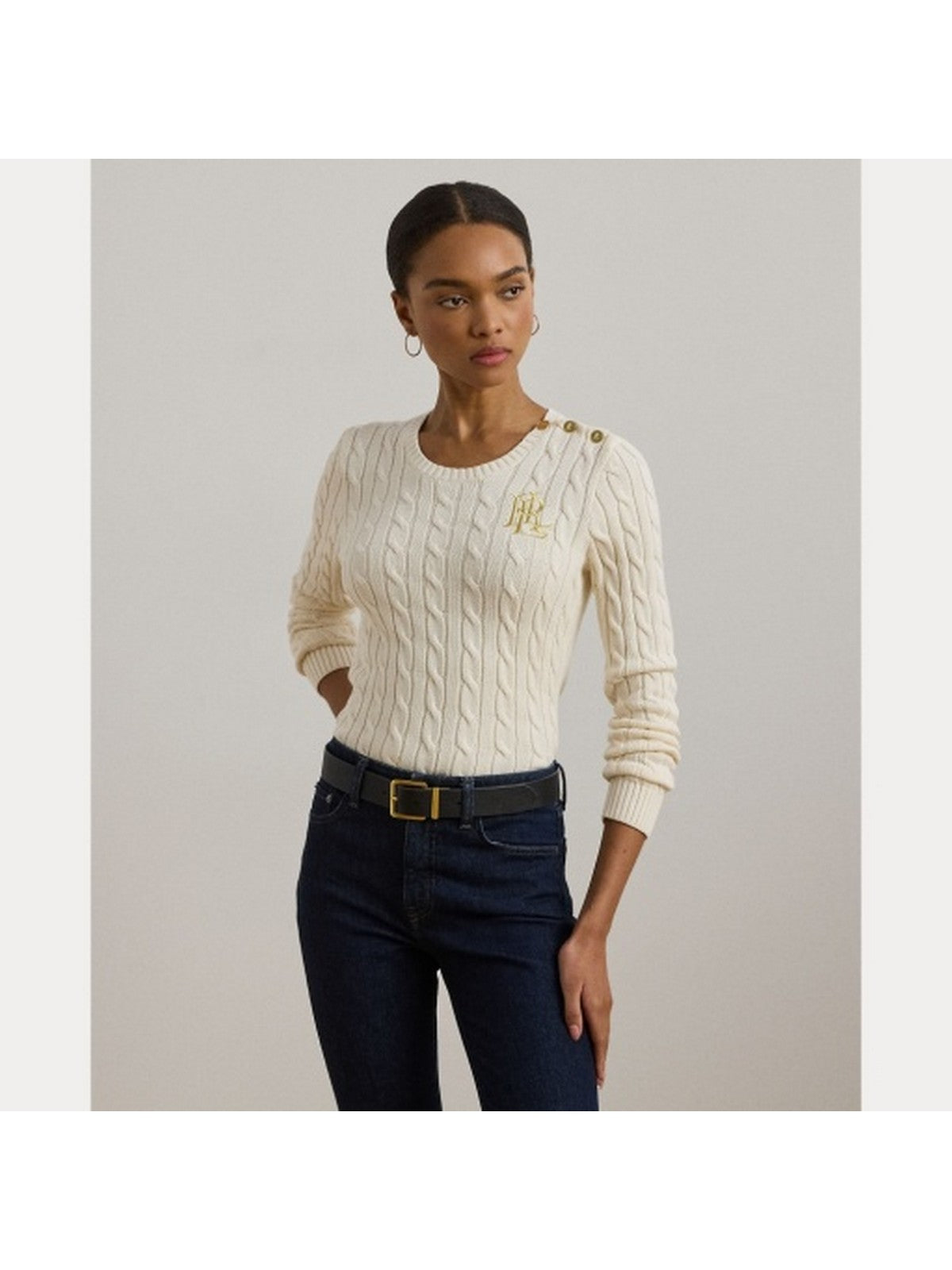 LAUREN RALPH LAUREN Maglia Donna MONTIVA 200932223 002 MASCARPONE CREAM gioboutiqueweb