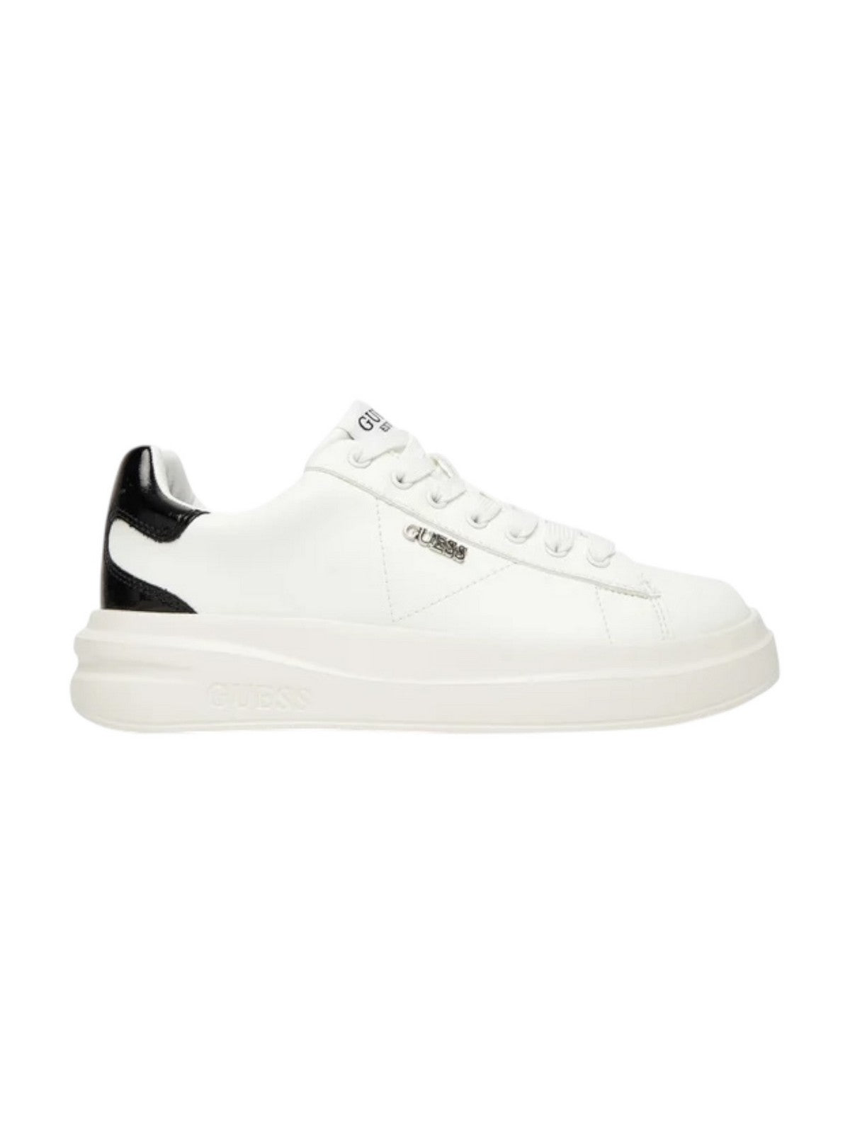 GUESS Sneaker Donna ELBINA10 FLFE10 PEL12 WHIBL WHITE BLACK gioboutiqueweb
