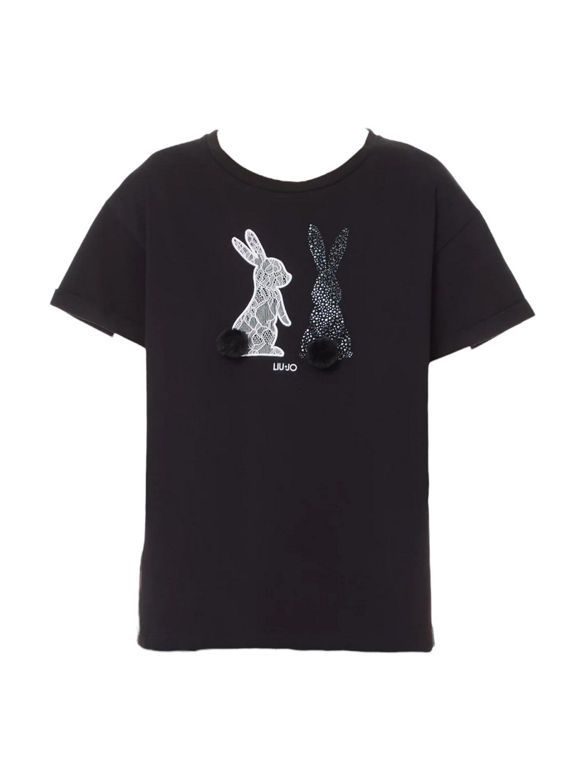LIU JO WHITE T-Shirt e Polo Donna WF4411J5904 N9941 Nero gioboutiqueweb