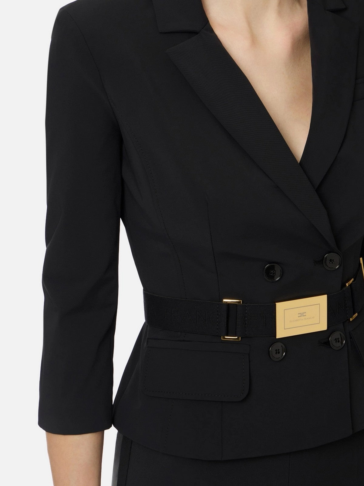 ELISABETTA FRANCHI Giacca Donna GI22461E2 110 Nero gioboutiqueweb