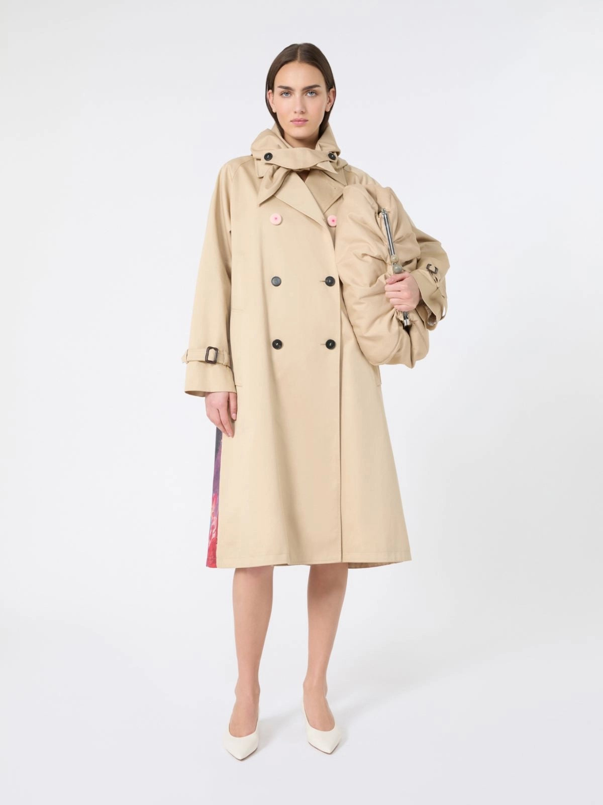 MAX MARA WEEKEND Trench Donna WKSNINFA 2615021016600 001 PRUGNA gioboutiqueweb