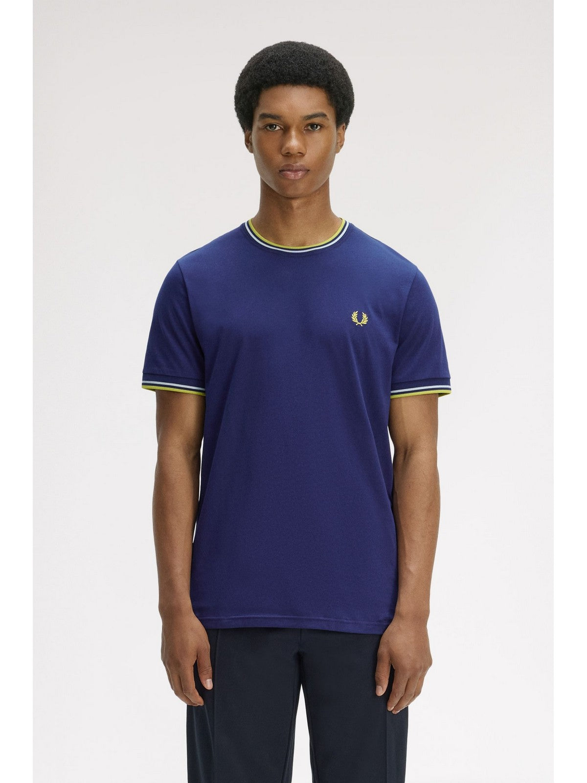 FRED PERRY T-shirt Uomo FP-M1588V 83B FRENVY/DSKBL/CIT gioboutiqueweb
