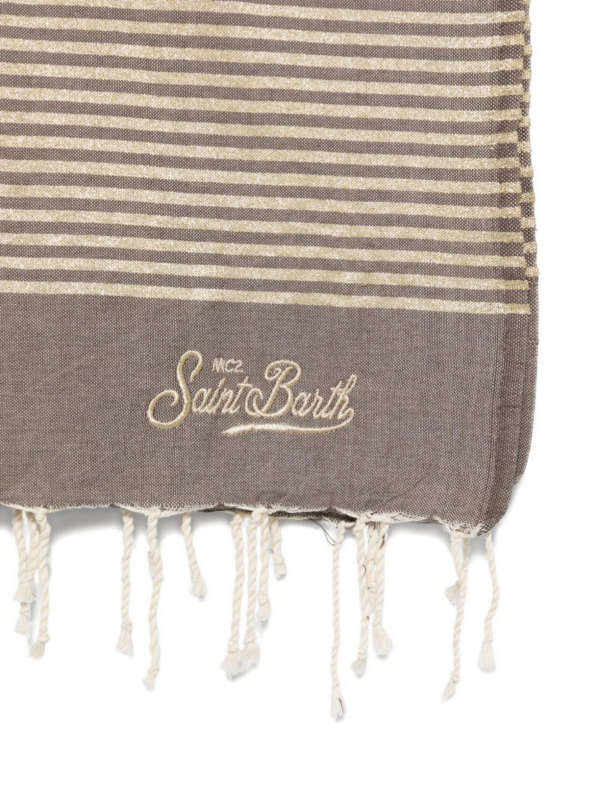 MC2 SAINT BARTH Telo mare Unisex adulto FOUTAS LUREX 00624L STRIPES S 18OR EMB gioboutiqueweb