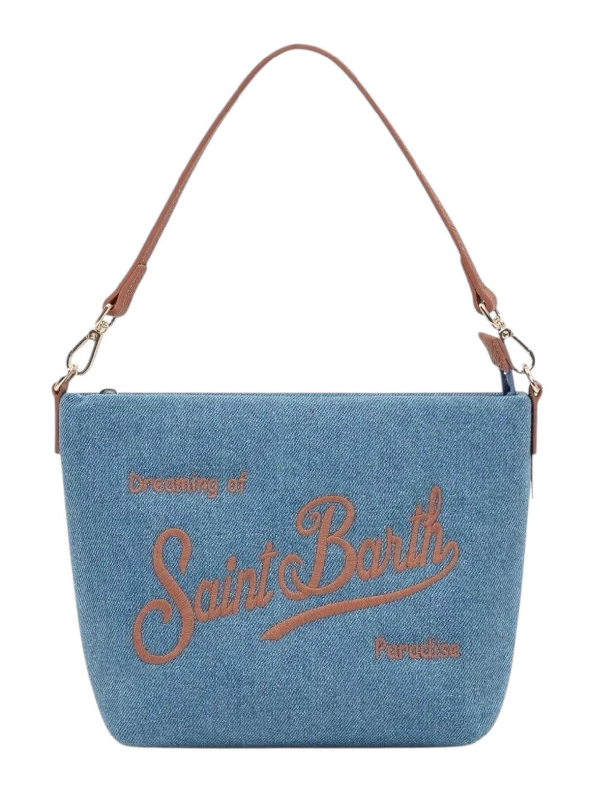 MC2 SAINT BARTH Borsa Donna ALINE BAG 01515L DENIM GRAIN LEATHER 19 EMB