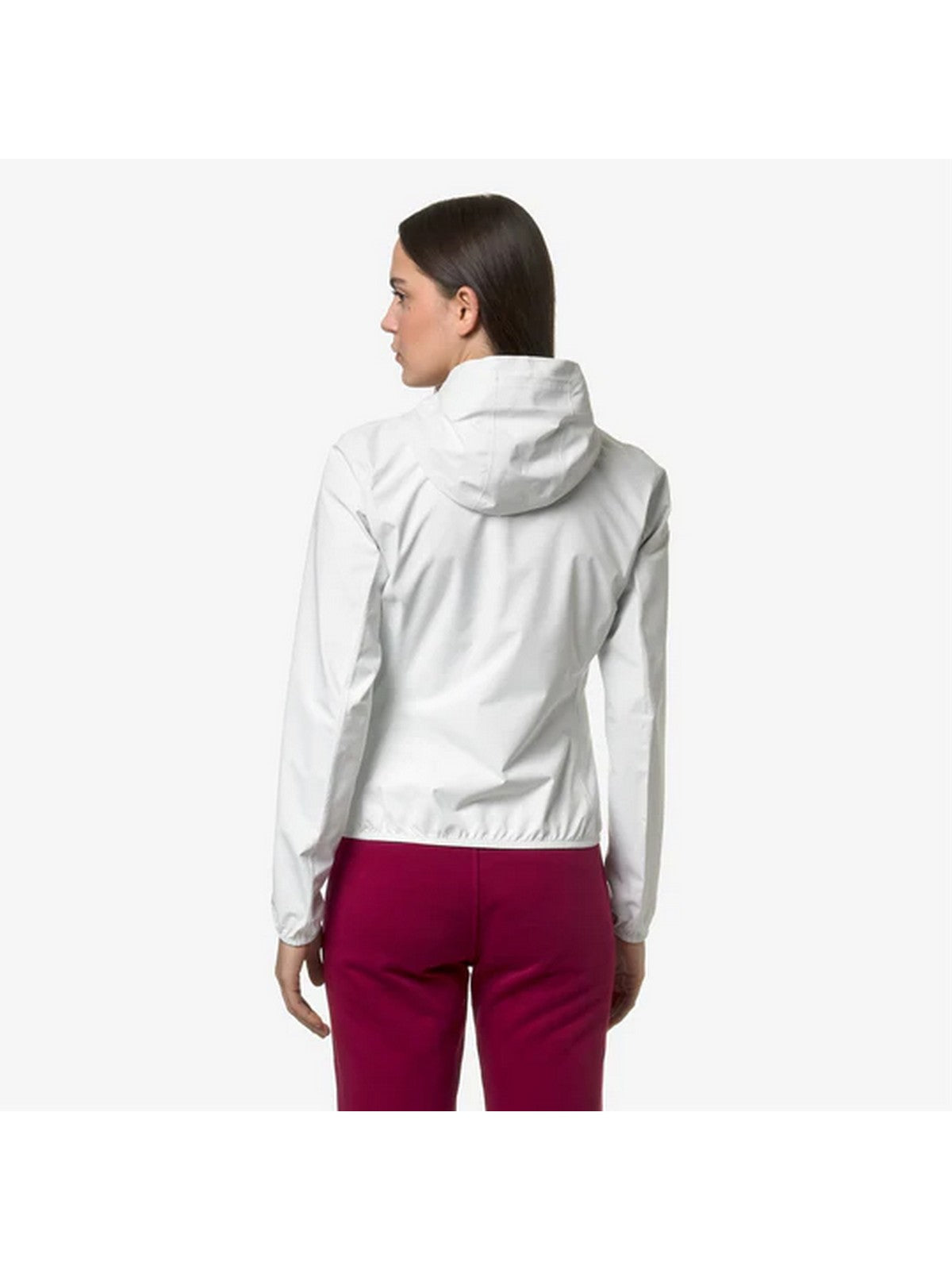 K-WAY Giubbino Donna Lily Eco Stretch Dot K5127LW 001 Bianco gioboutiqueweb