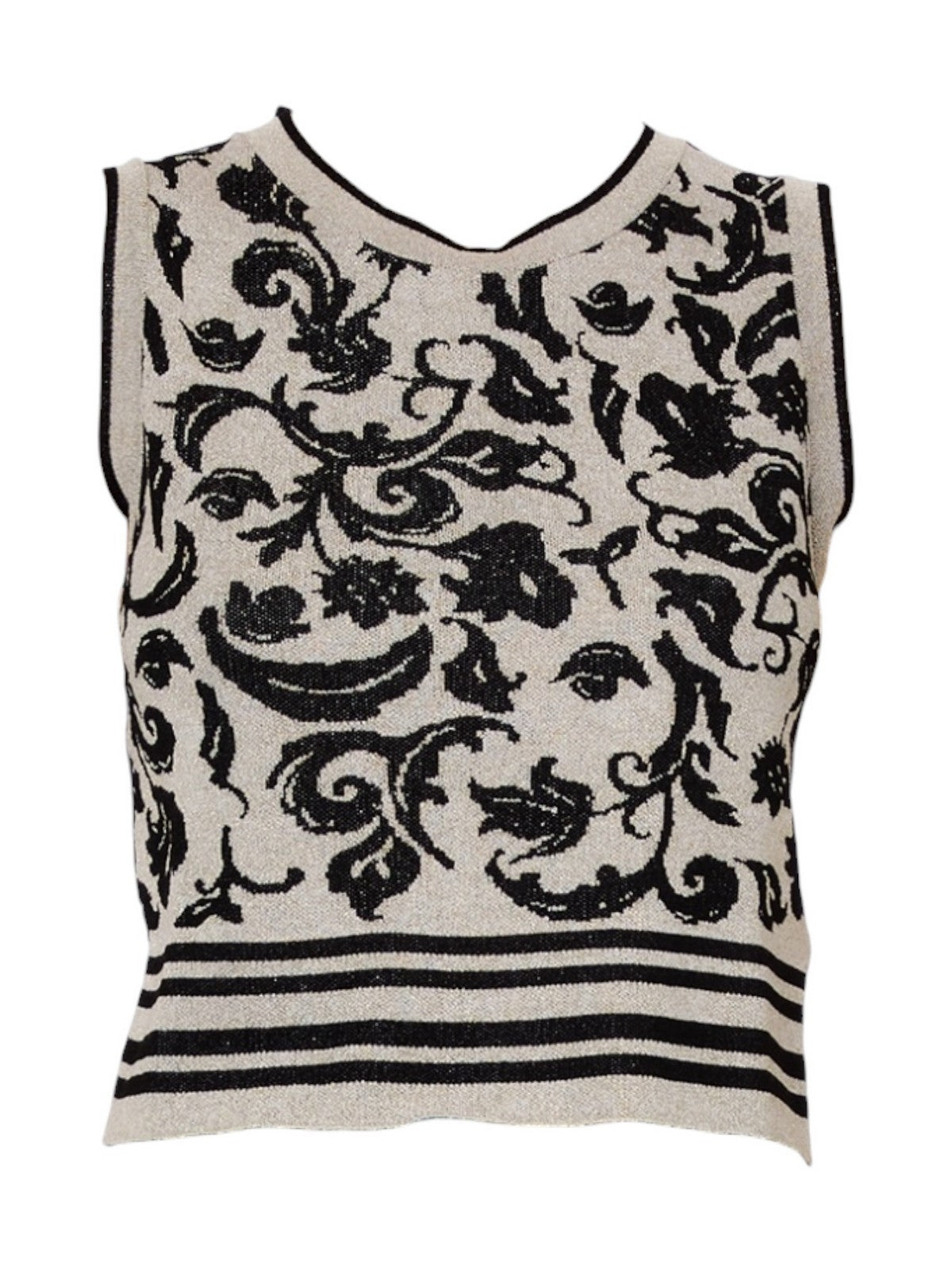 LIU JO WHITE Maglia Donna WA6447MA587 P9564 Jacq.arab.white/blac gioboutiqueweb
