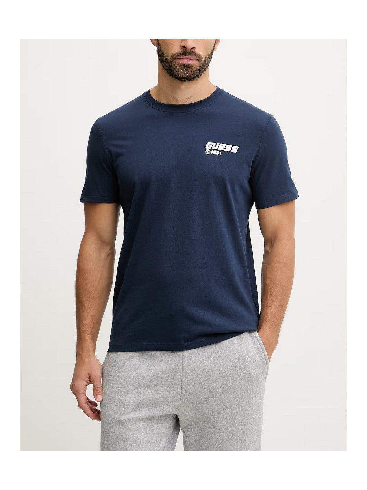 GUESS SPORT T-shirt Uomo LAURO CN SS T-SHIRT Z6RI12 I3Z14 G7R1 SILK BLUE gioboutiqueweb