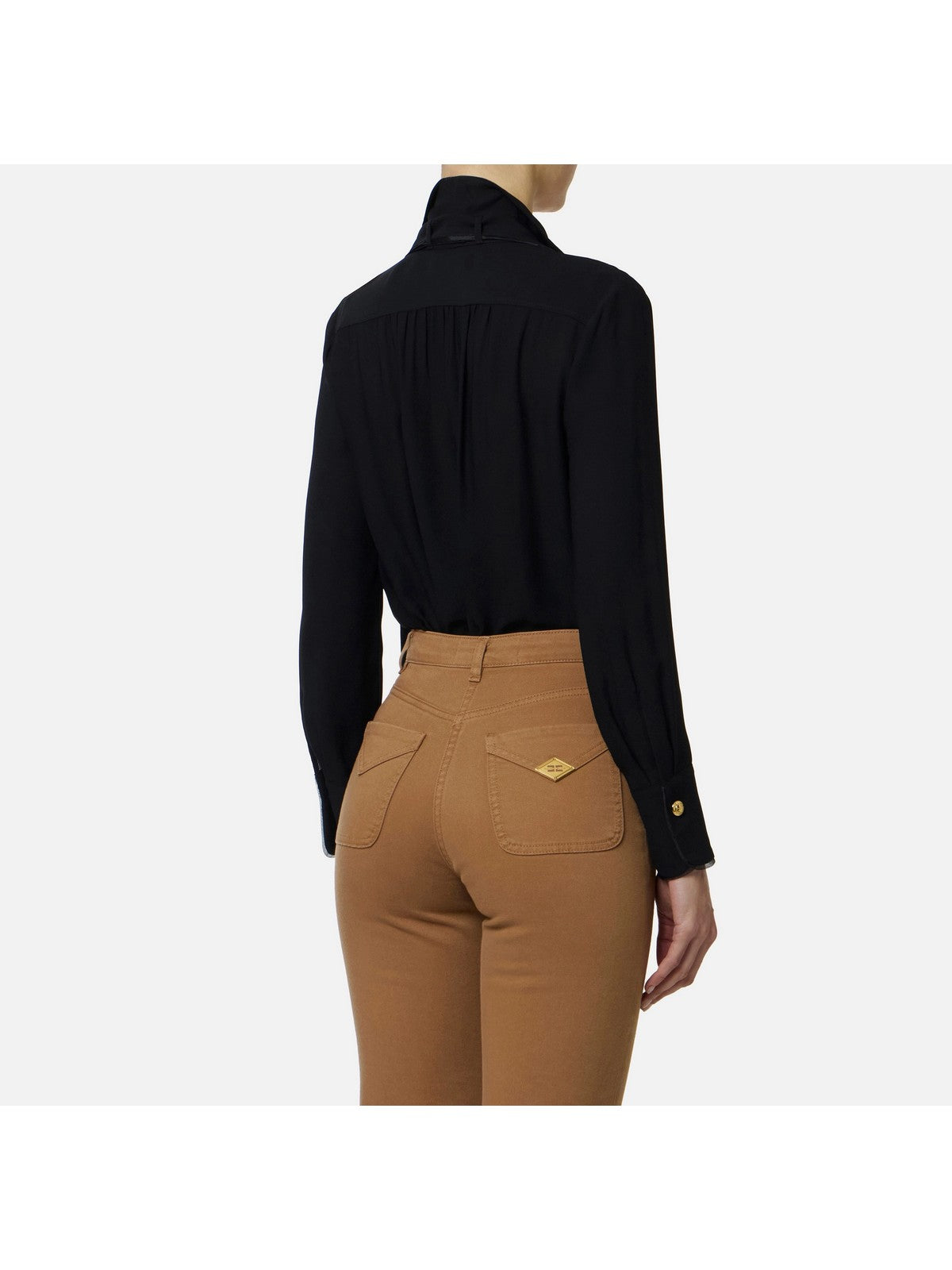 ELISABETTA FRANCHI Camicia Donna CA14661E2 110 Nero gioboutiqueweb