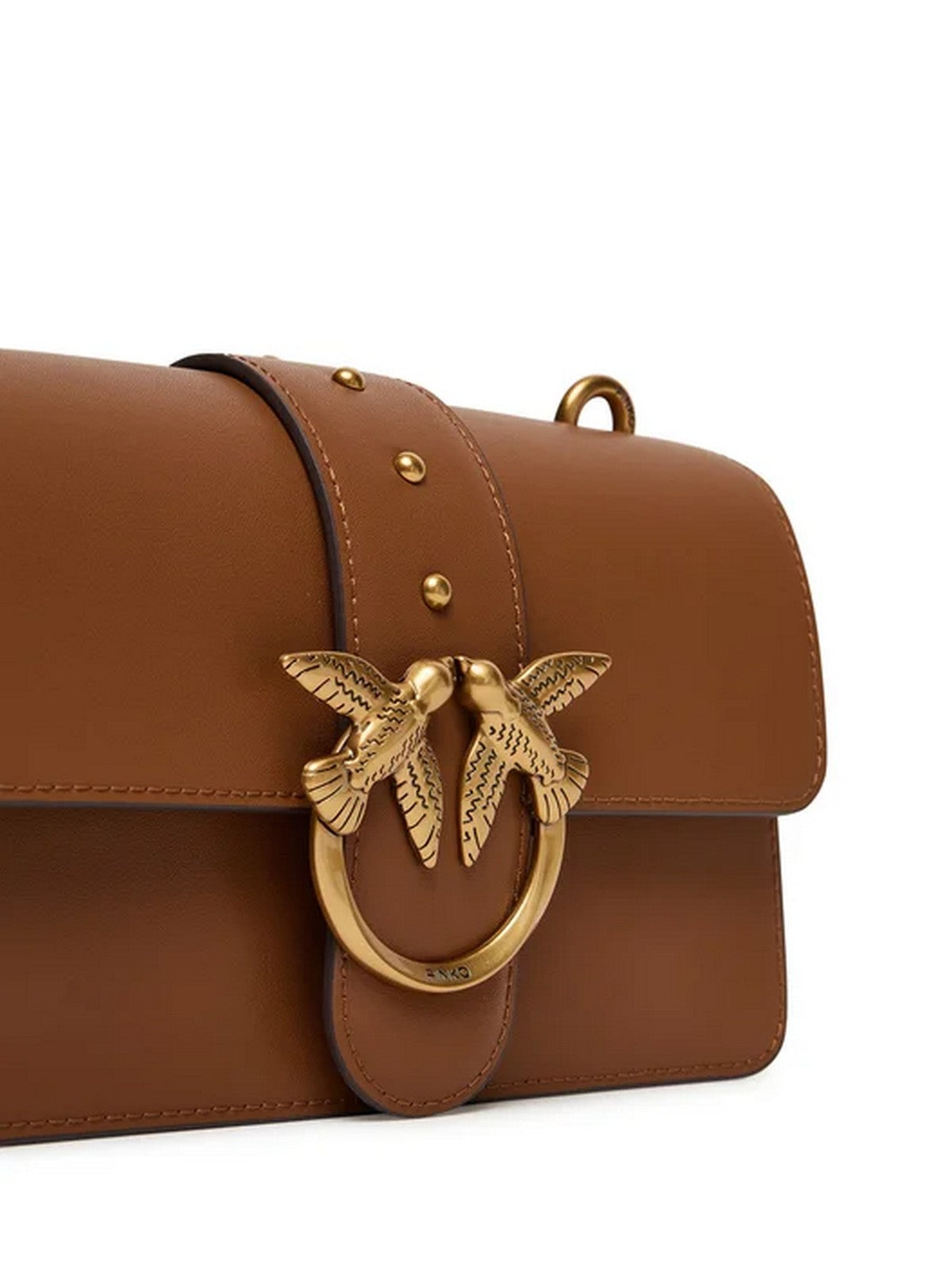 PINKO Borsa Donna LOVE ONE MINI ST. CL 105856-A0F1 L17Q MARRONE - LEONE-ANTIQUE GOLD gioboutiqueweb