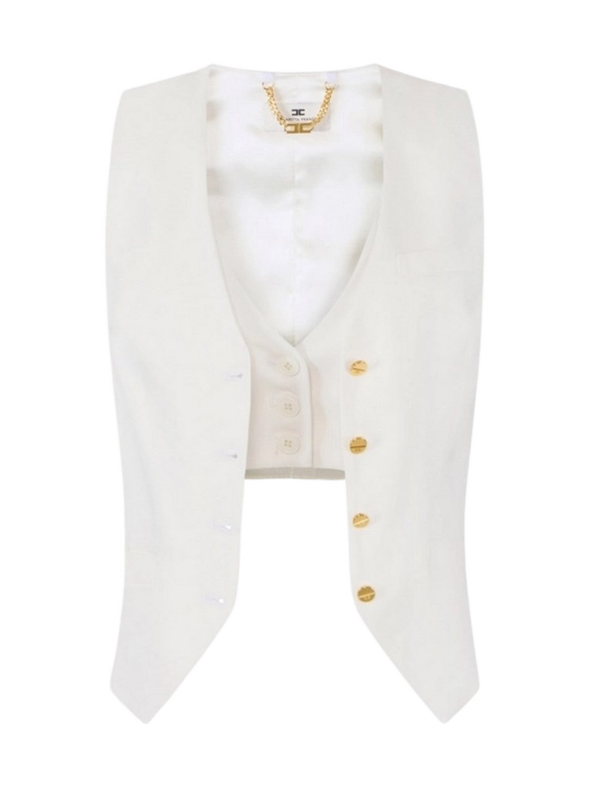 ELISABETTA FRANCHI Gilet Donna GL00862E2 360 Avorio gioboutiqueweb