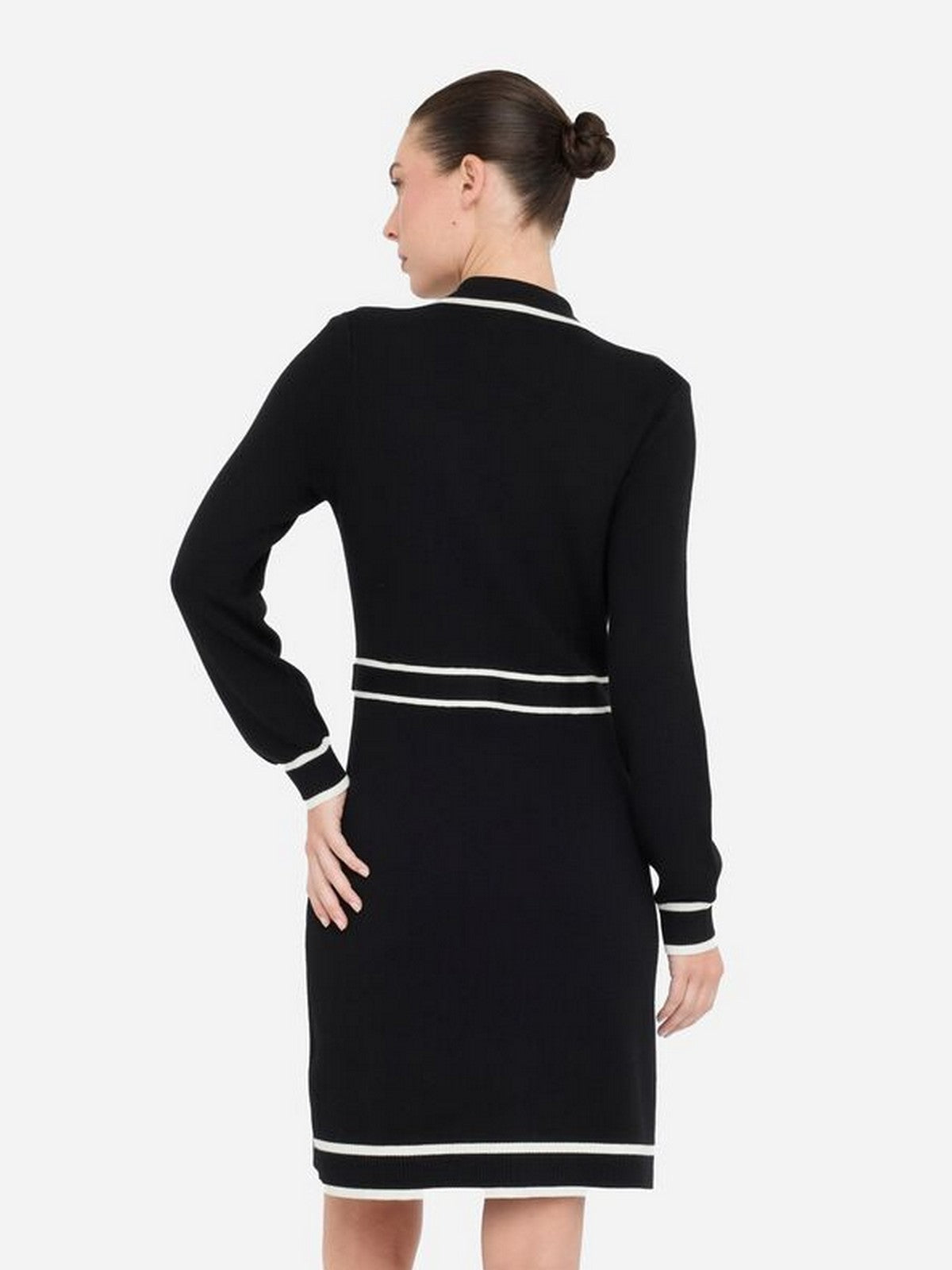 LIU JO SPORT Abito Donna TF5251MS59L 03N66 Nero/bianco latte