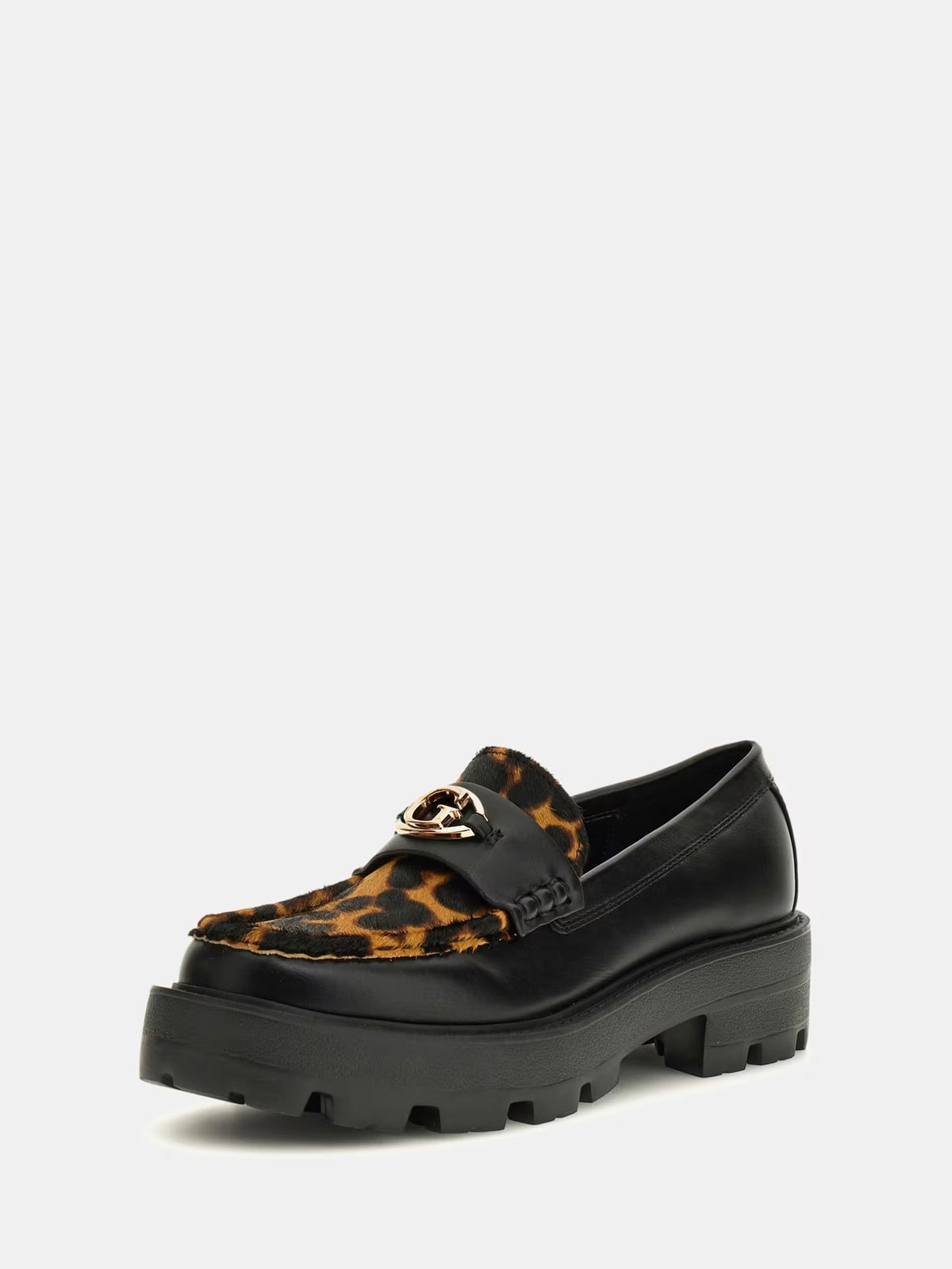 GUESS Mocassino Donna YANIKA2 FLTYK2 LEP14 BLKTA BLACK TAN