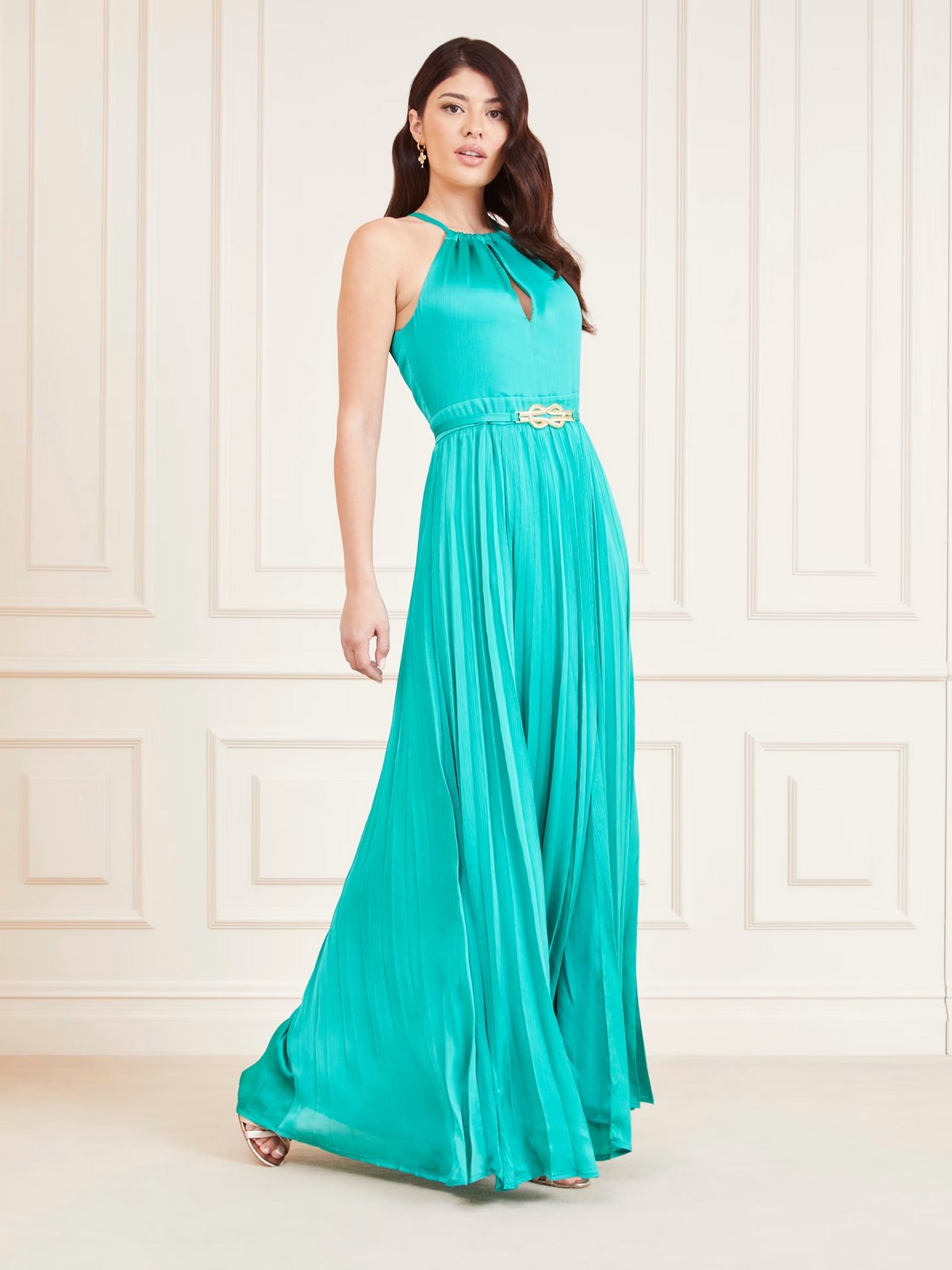 MARCIANO Abito Donna MINA LONG DRESS SOLI 4GGK14 7089A A73D Verde gioboutiqueweb