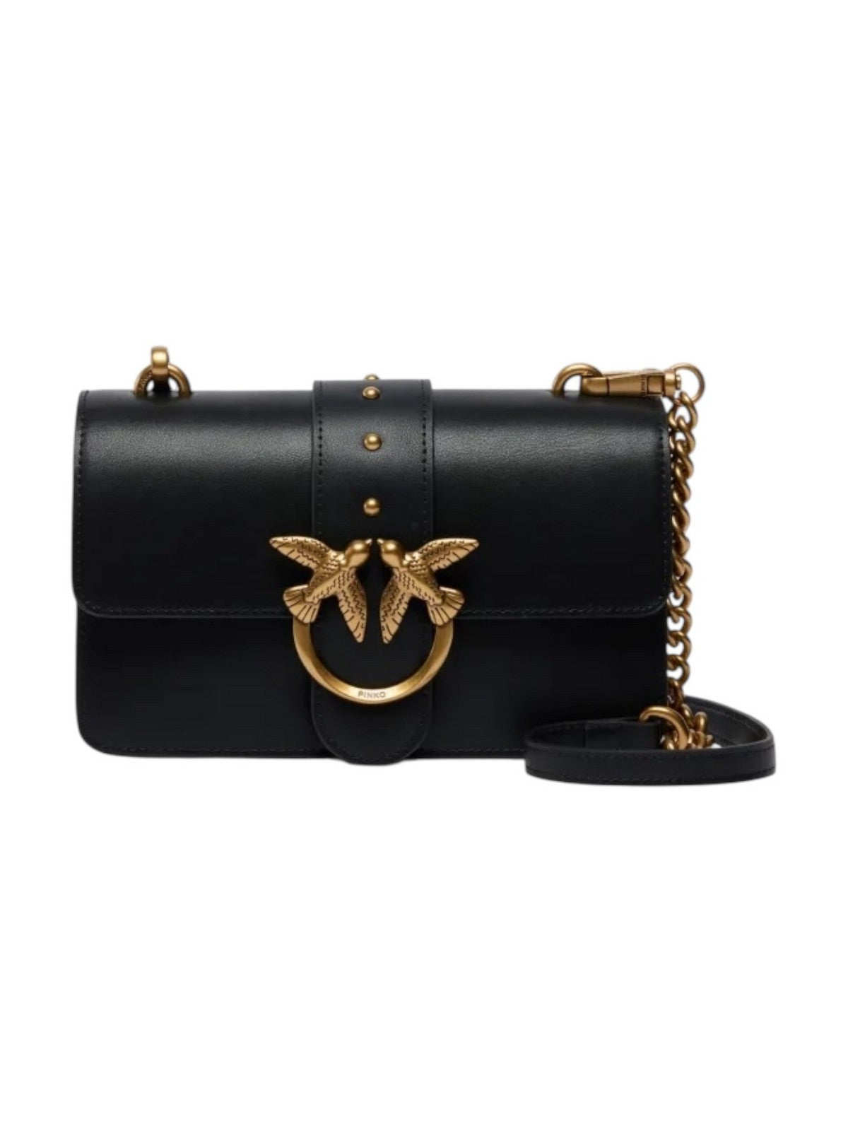 PINKO Borsa Donna LOVE ONE MINI ST. CL 105856-A0F1 Z99Q NERO-ANTIQUE GOLD gioboutiqueweb