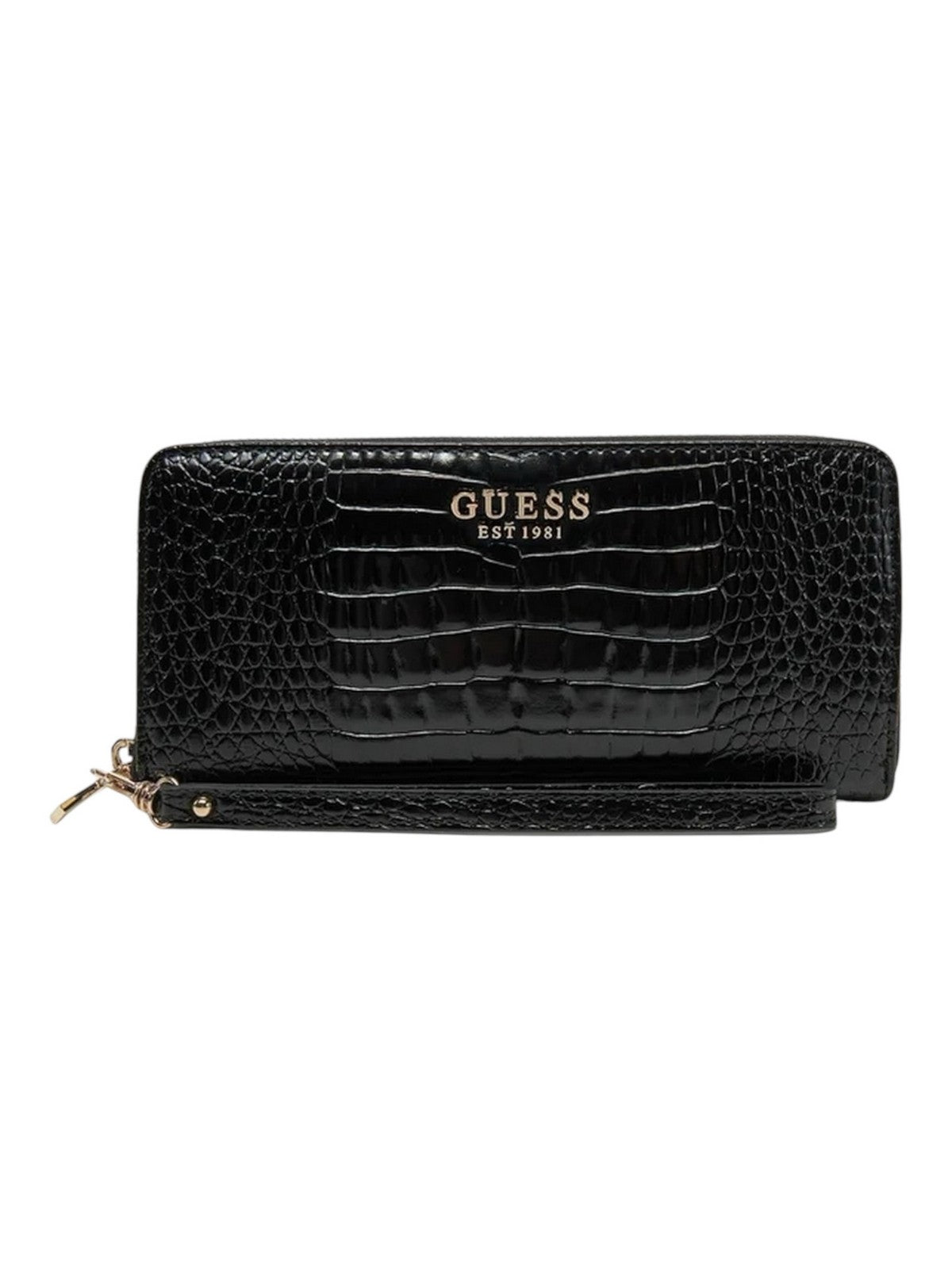 GUESS Portafoglio Donna LAUREL SLG LARGE ZIP AROUND SWCZ85 00146 BLA Nero gioboutiqueweb