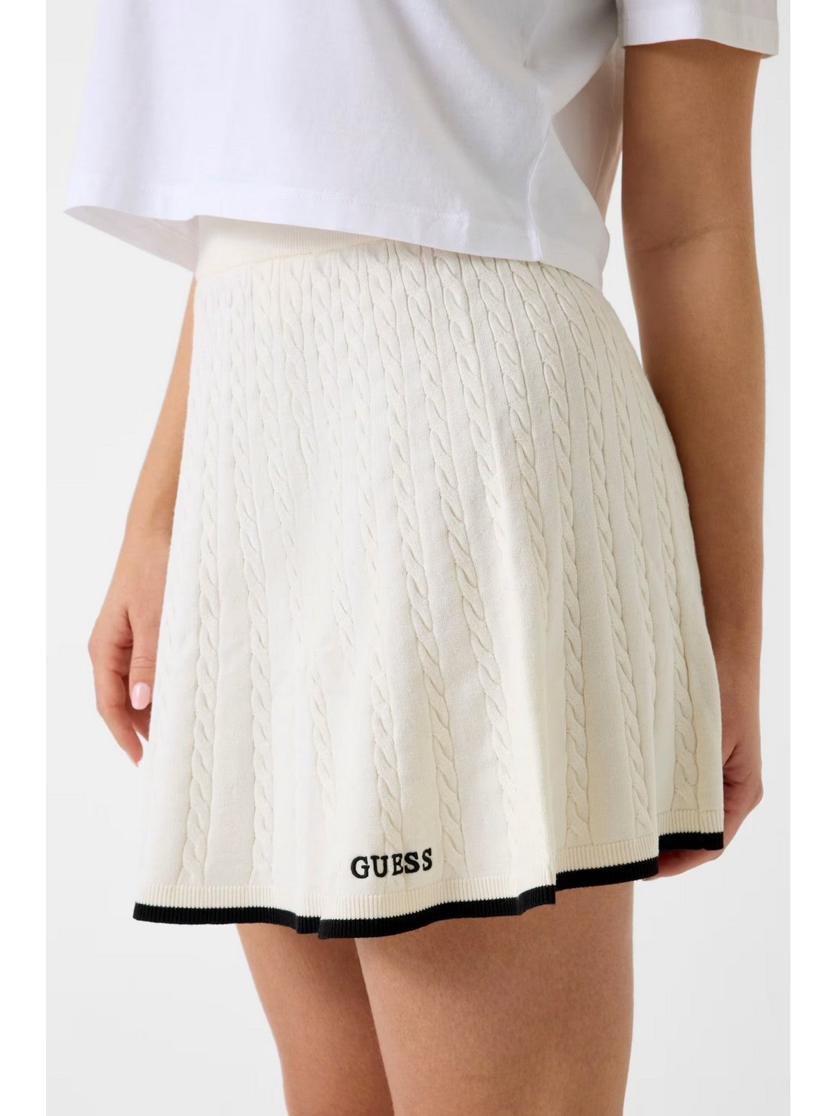 GUESS SPORT Gonna Donna SHARI SKIRT SWTR V6RD07 Z4652 G1O6 DOVE WHITE gioboutiqueweb