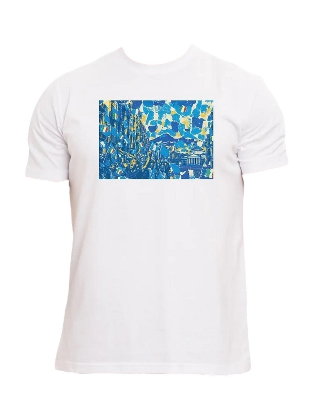 MOVE be different T-shirt Uomo T-SHIRT NAPOLI 01 FIESTA BIANCO gioboutiqueweb