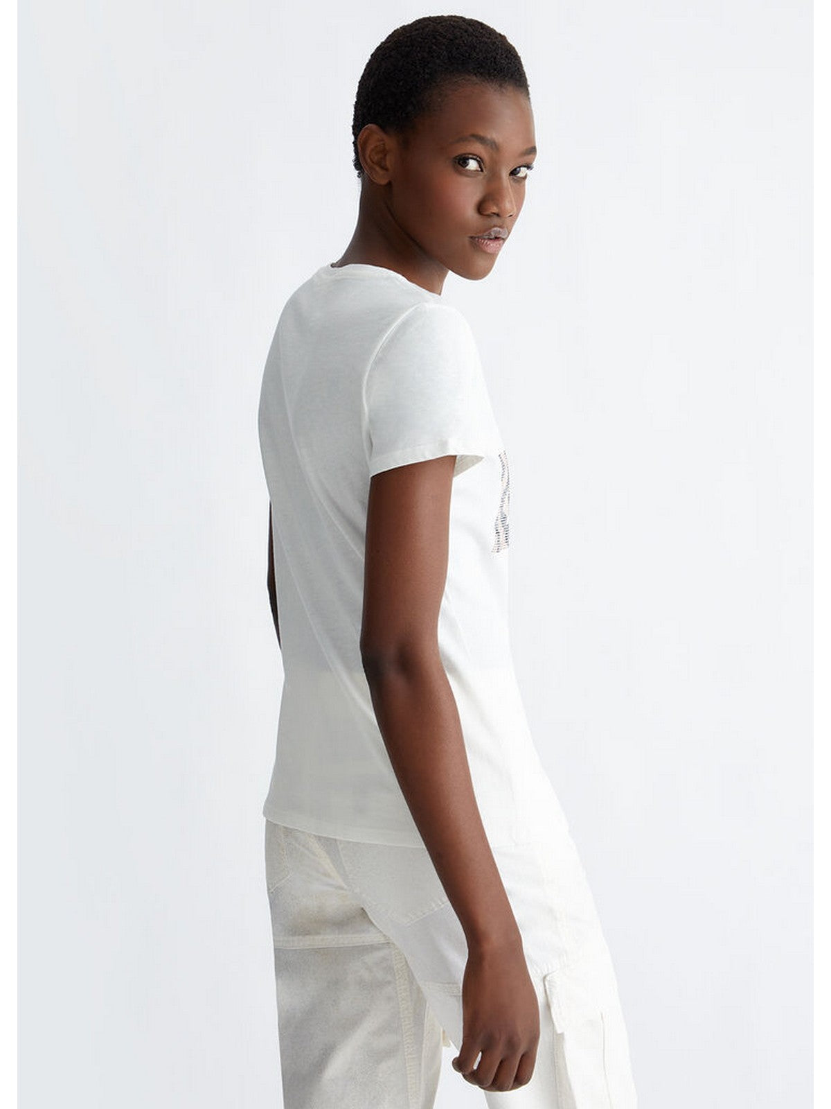 Liu Jo White T-Shirt und Pole Woman W4019JS923 Q9994 Weiß
