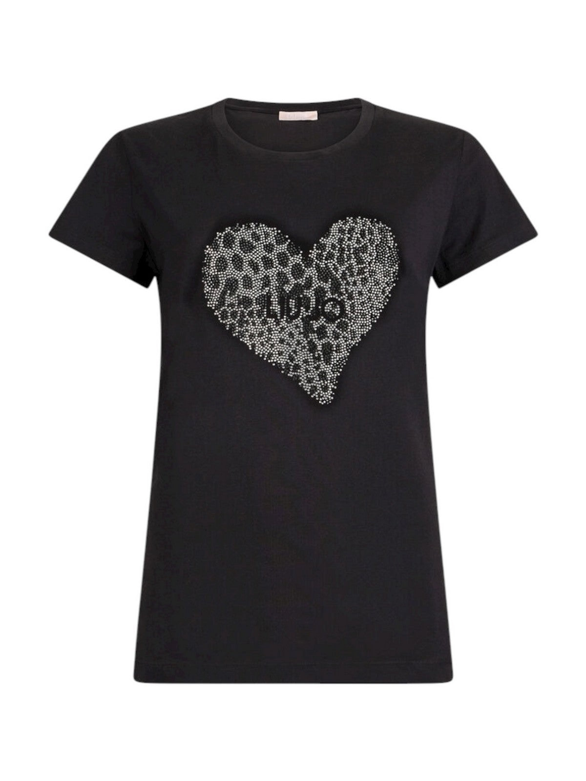 LIU JO BLUE DENIM T-shirt Donna UF5264JS923 M9938 Nero/heart LiuJo poi