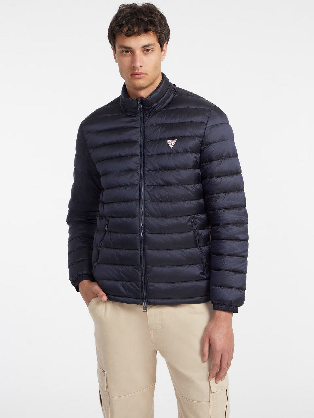 GUESS Piumino Uomo GJ HOODED PUFFER M4YL99 WG922 A71W Blu gioboutiqueweb