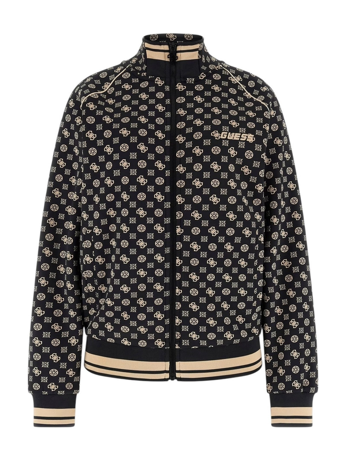 GUESS SPORT Felpa Donna V5YQ03 KB212 PJ4P AOP JBLK/COCB OLOGRA