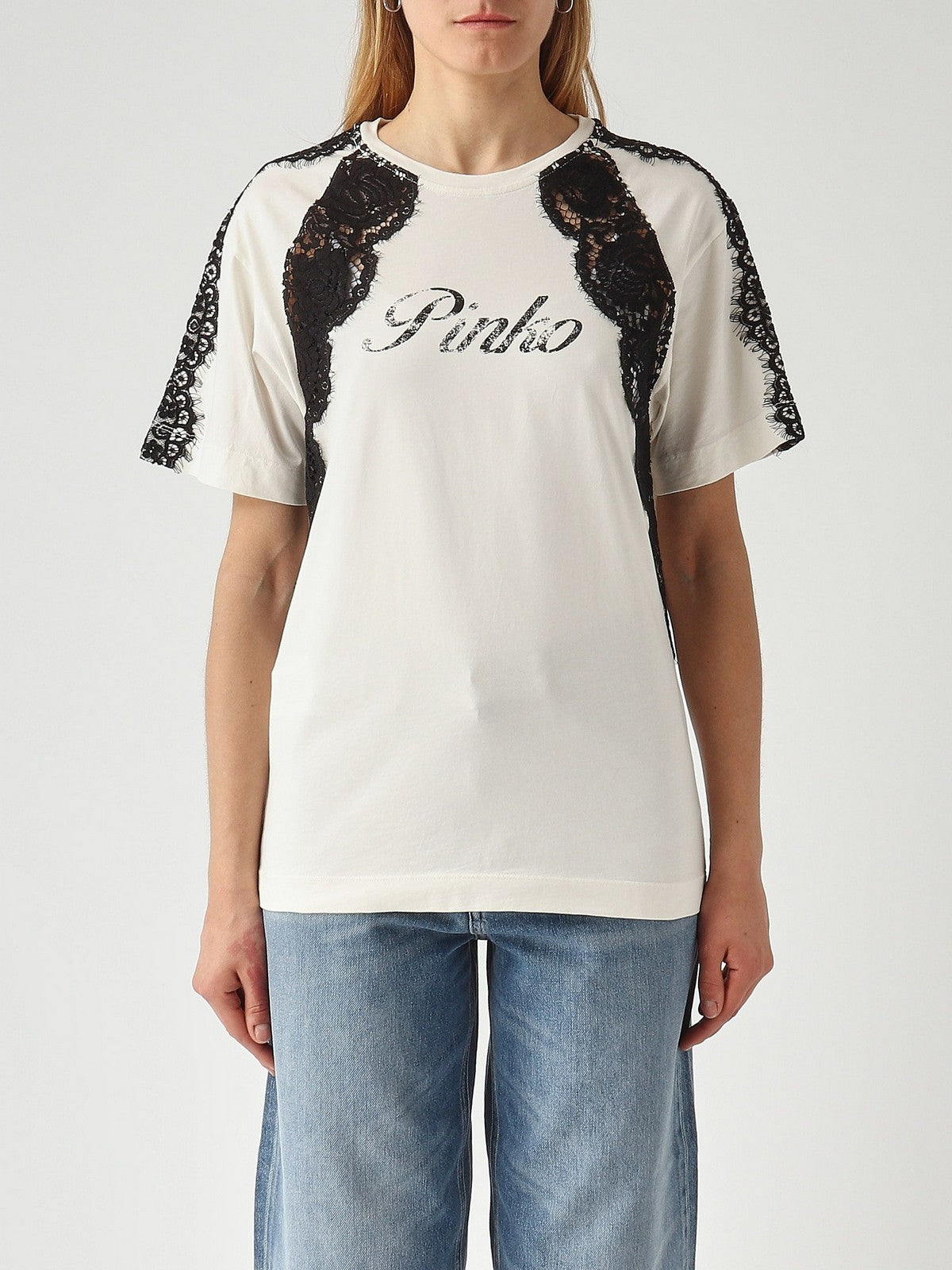 PINKO Maglia Donna ESTHER MAGLIA JERSEY VINTAGE 106561-A383 Z07 BIANCO SETA gioboutiqueweb
